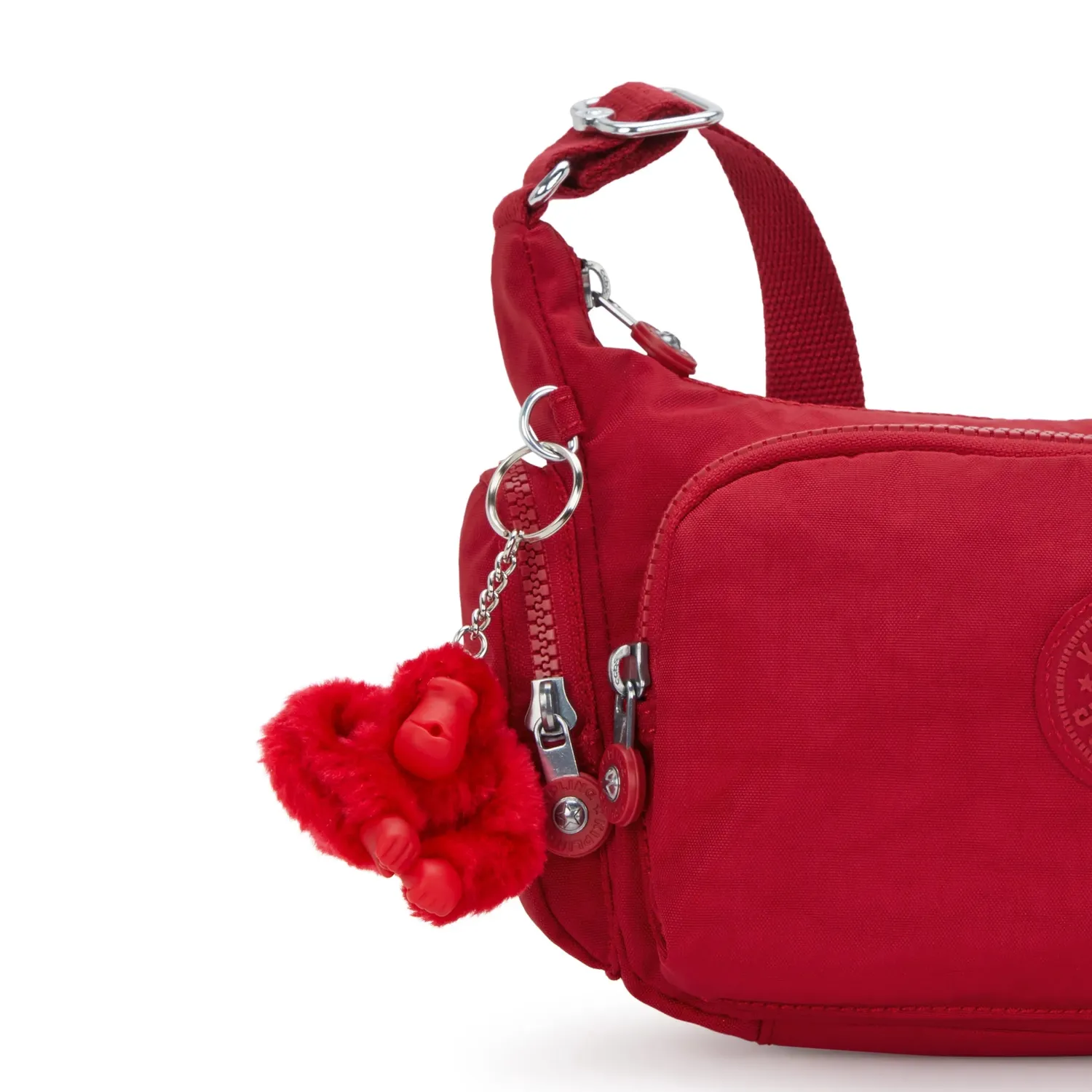 Kipling Gabbette S crossbodytas klein Ruby Red ritssluiting