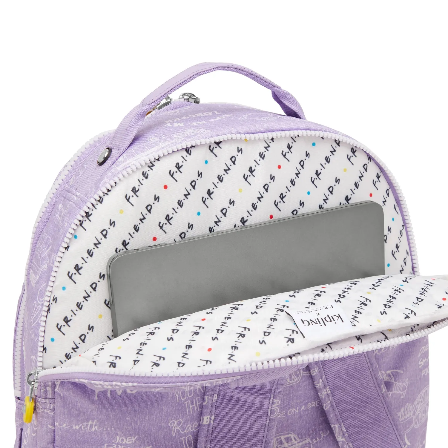 Kipling Seoul Lap rugzak Groot Framed Lilac Friends 15 inch