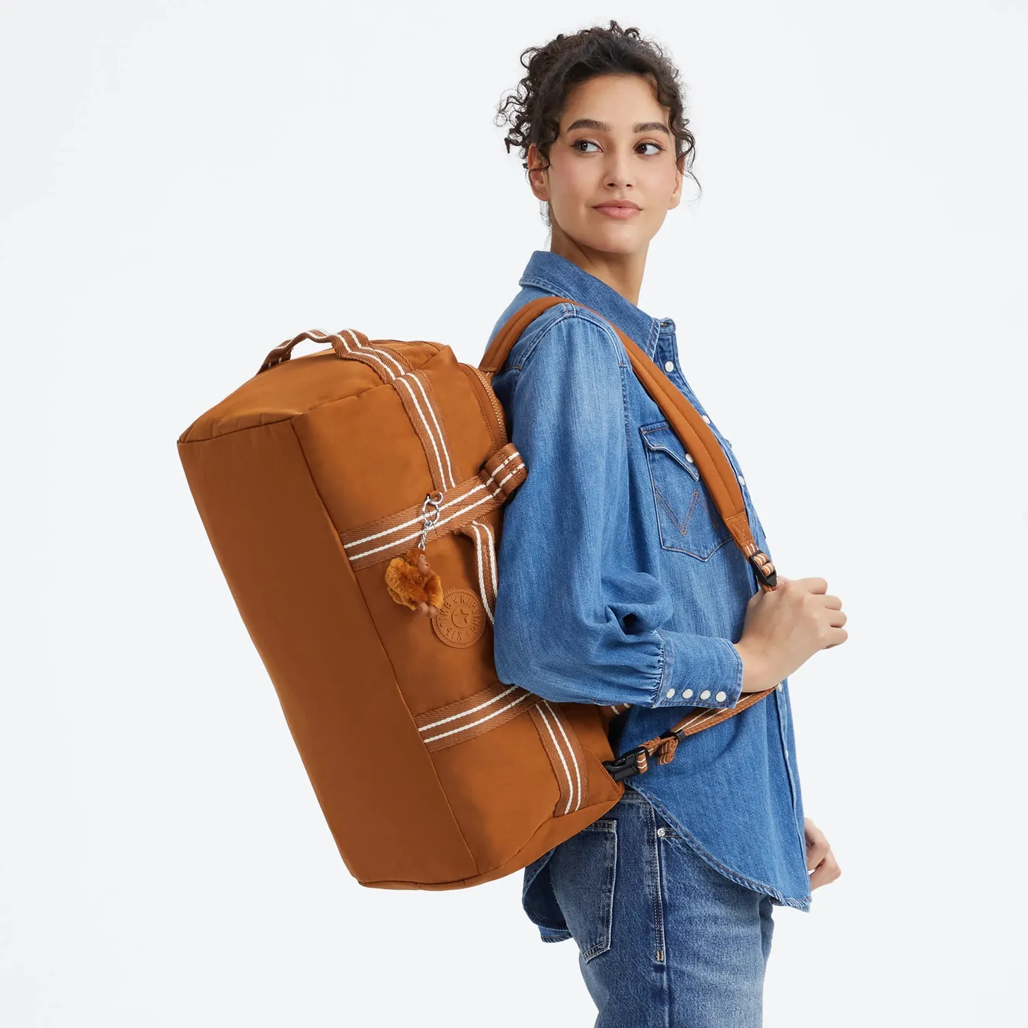 Kipling Donis S weekendtas Stylish Mokka met laptopvak 13 inch