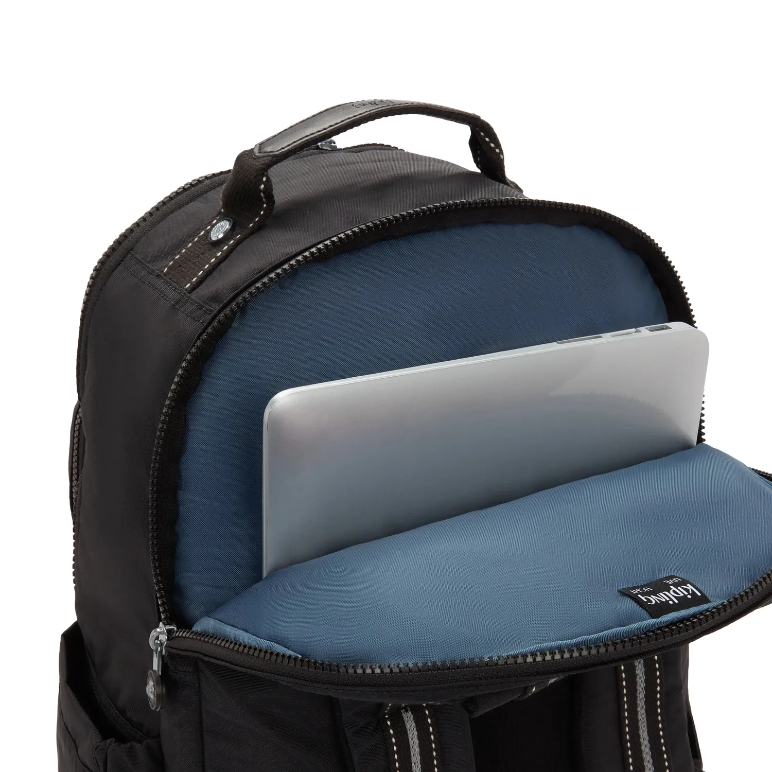 Kipling Seoul College Extra rugzak True Black Groot 15 inch