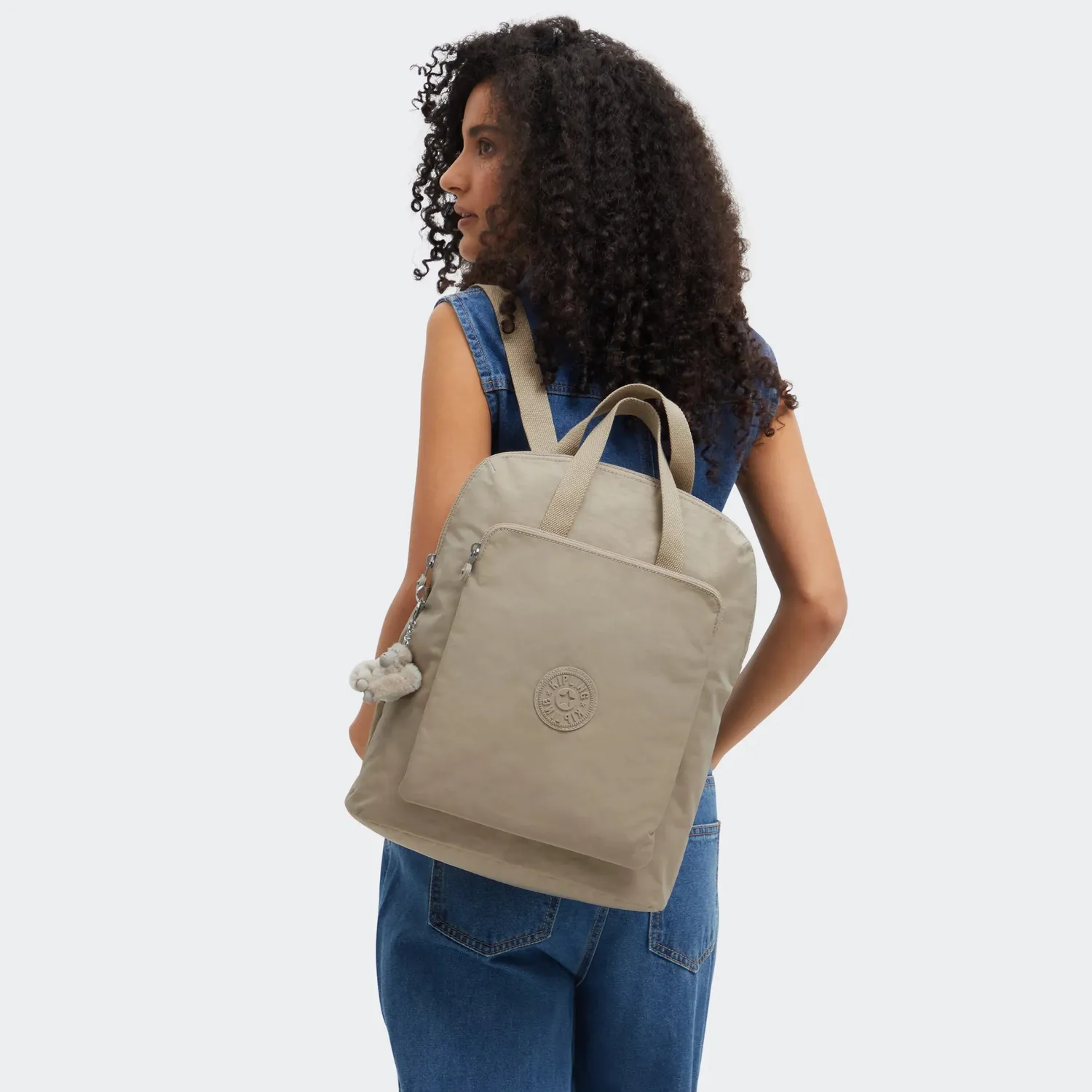 Kipling Kazuki rugzak Medium Soft Taupe 13 inch laptop