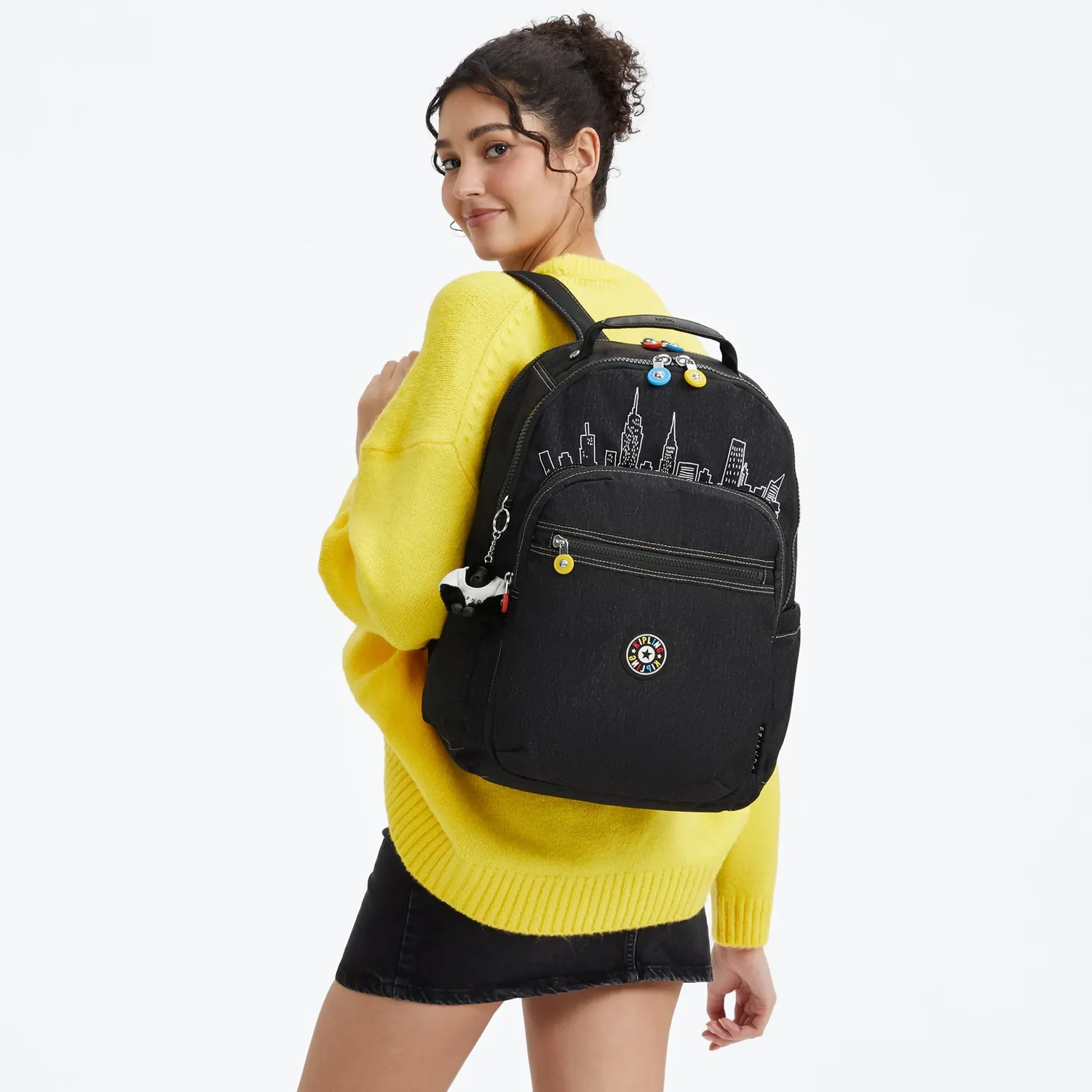 Kipling Seoul Lap rugzak Skyline Black Groot 15 inch