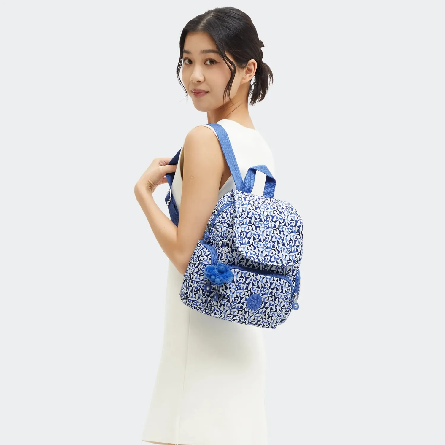 Kipling City Zip Mini rugzak Crazy Leaves klein met print