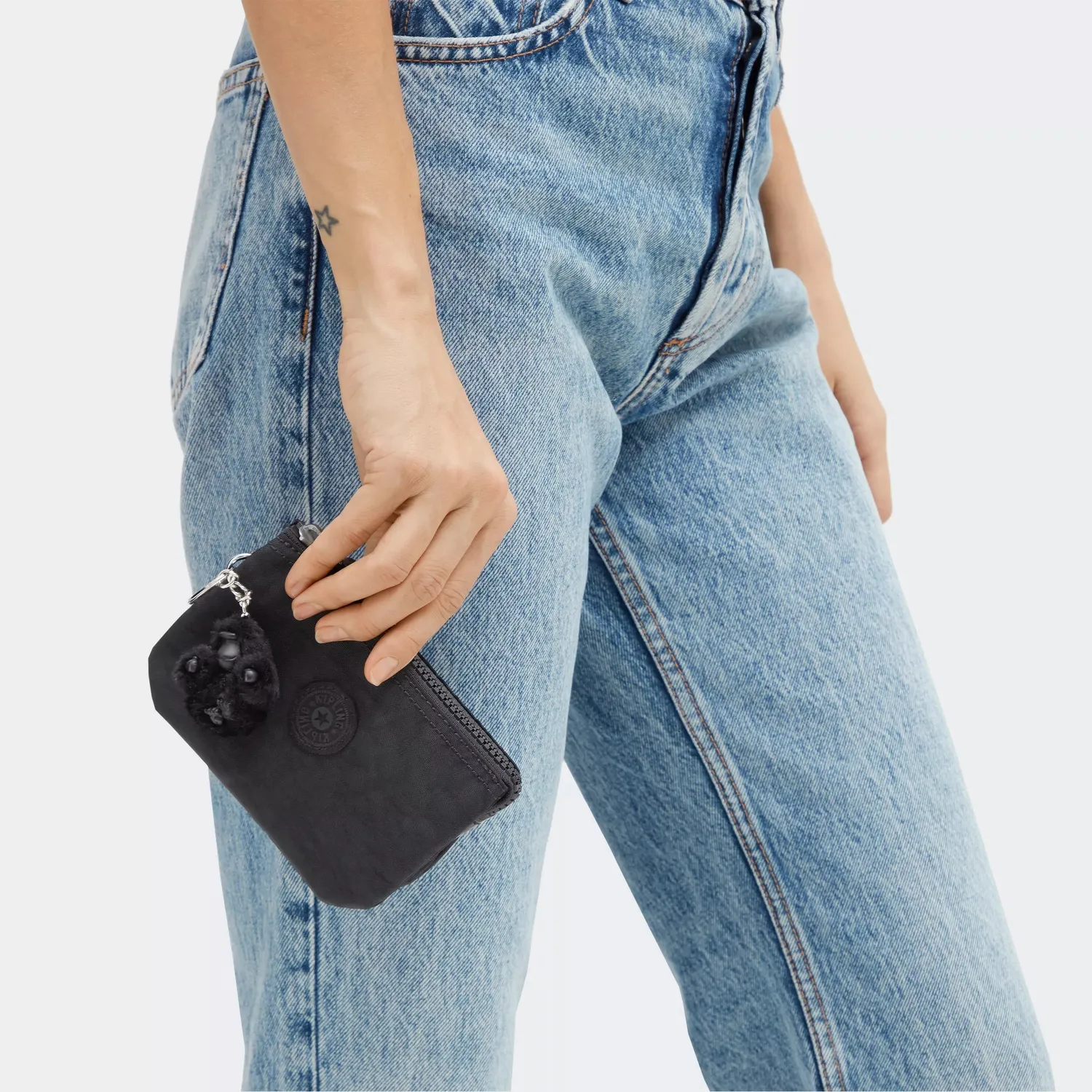 Kipling Creativity S portemonnee Black Noir klein met rits