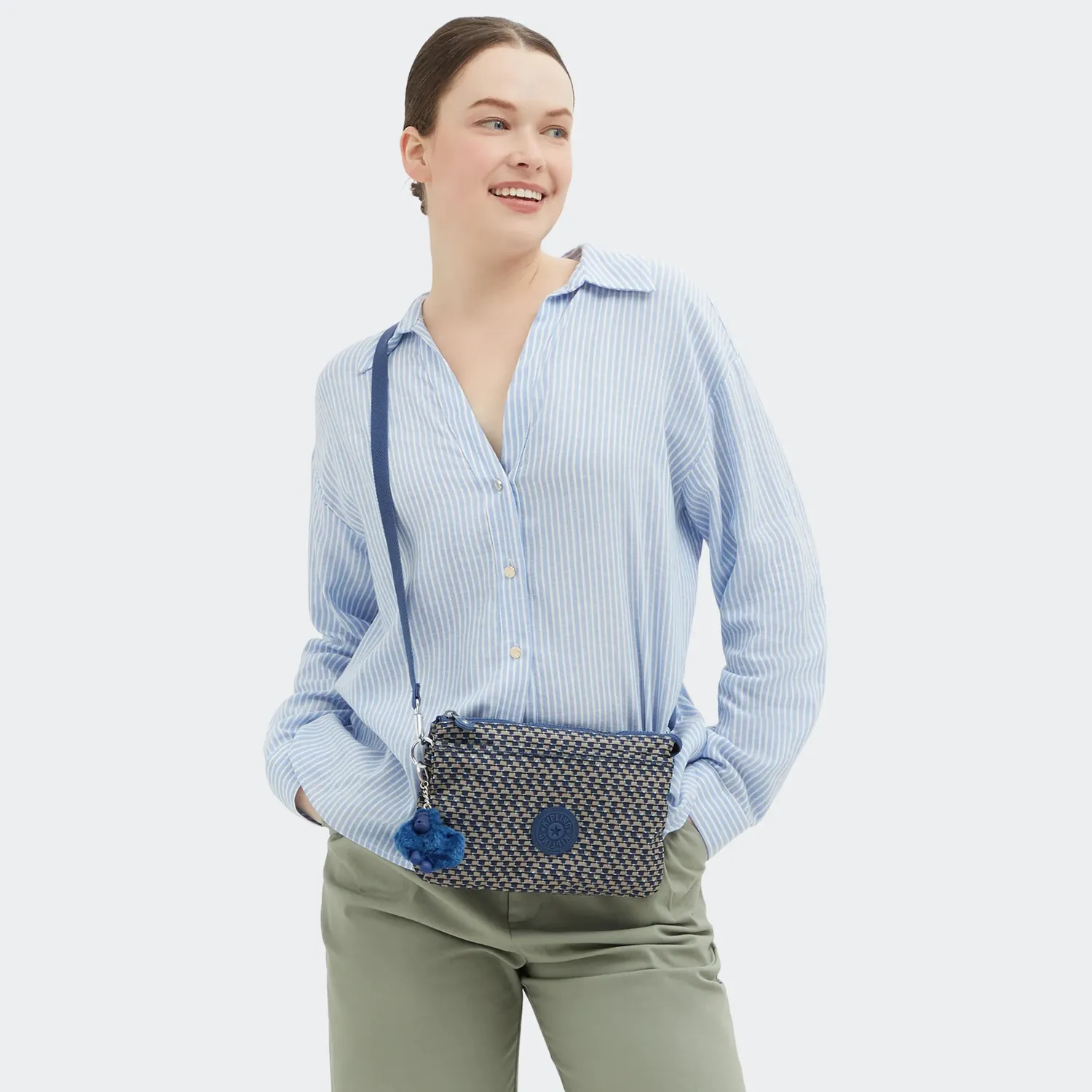 Kipling Riri crossbodytas Klein Blue on Wire lichtgewicht