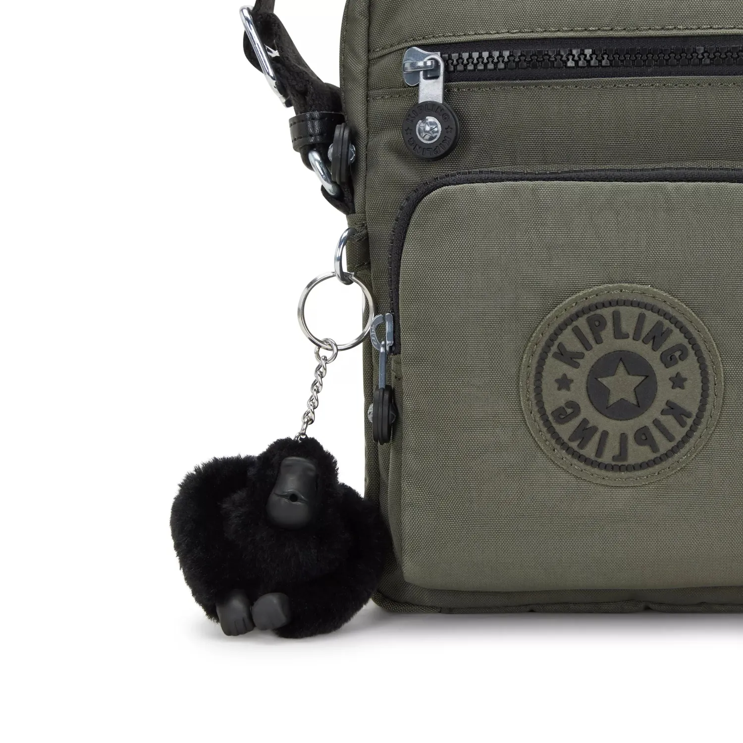 Kipling Gunne tas klein green moss crossbody met rits