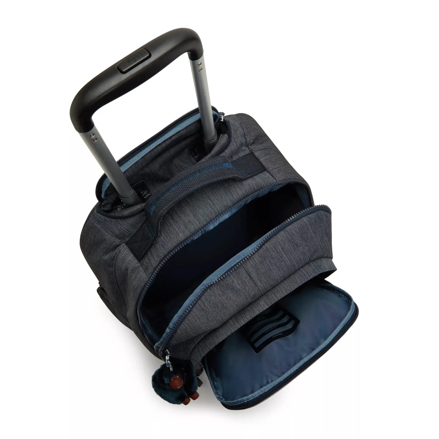 Kipling New Zea rugzak met wielen Marine Navy Groot stevige rits