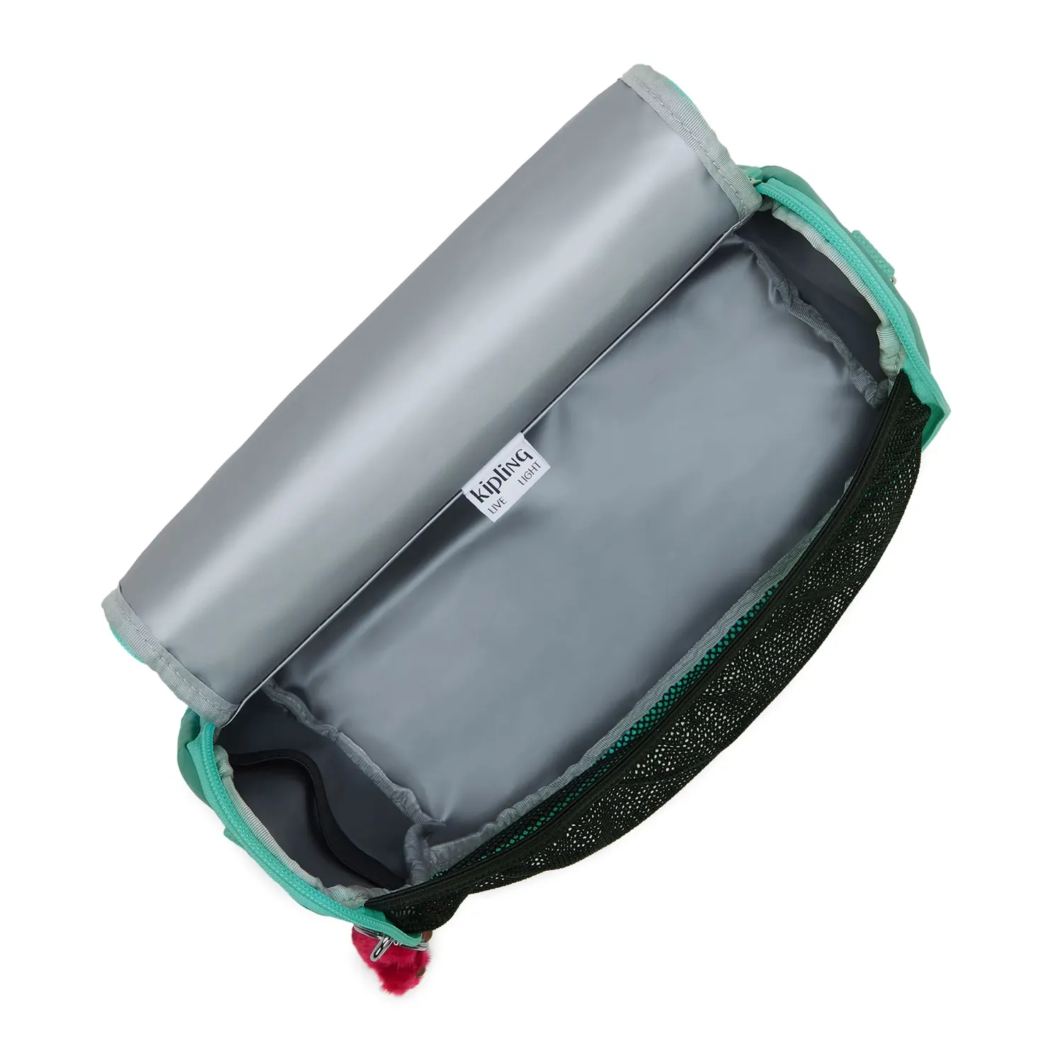 Kipling New Kichirou lunchtas Oasis Mint Metallic groot trolleyband