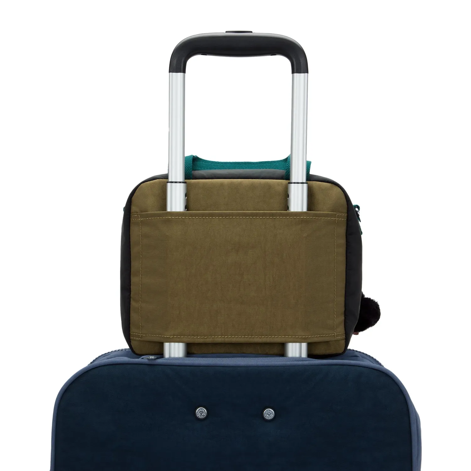 Kipling Miyo lunchtas Black Khaki Block groot geisoleerd