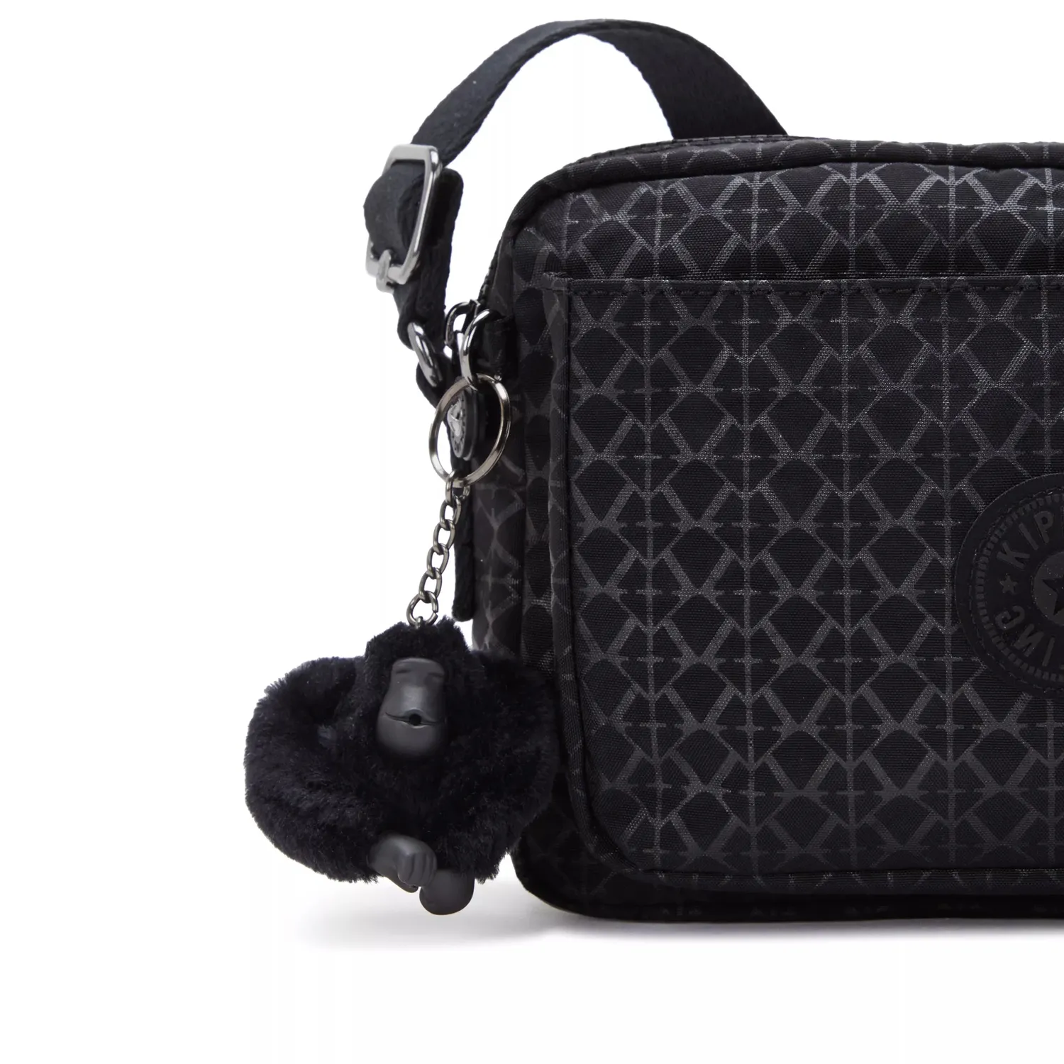 Kipling Abanu M crossbody tas Signature Emb medium met ritsvakken
