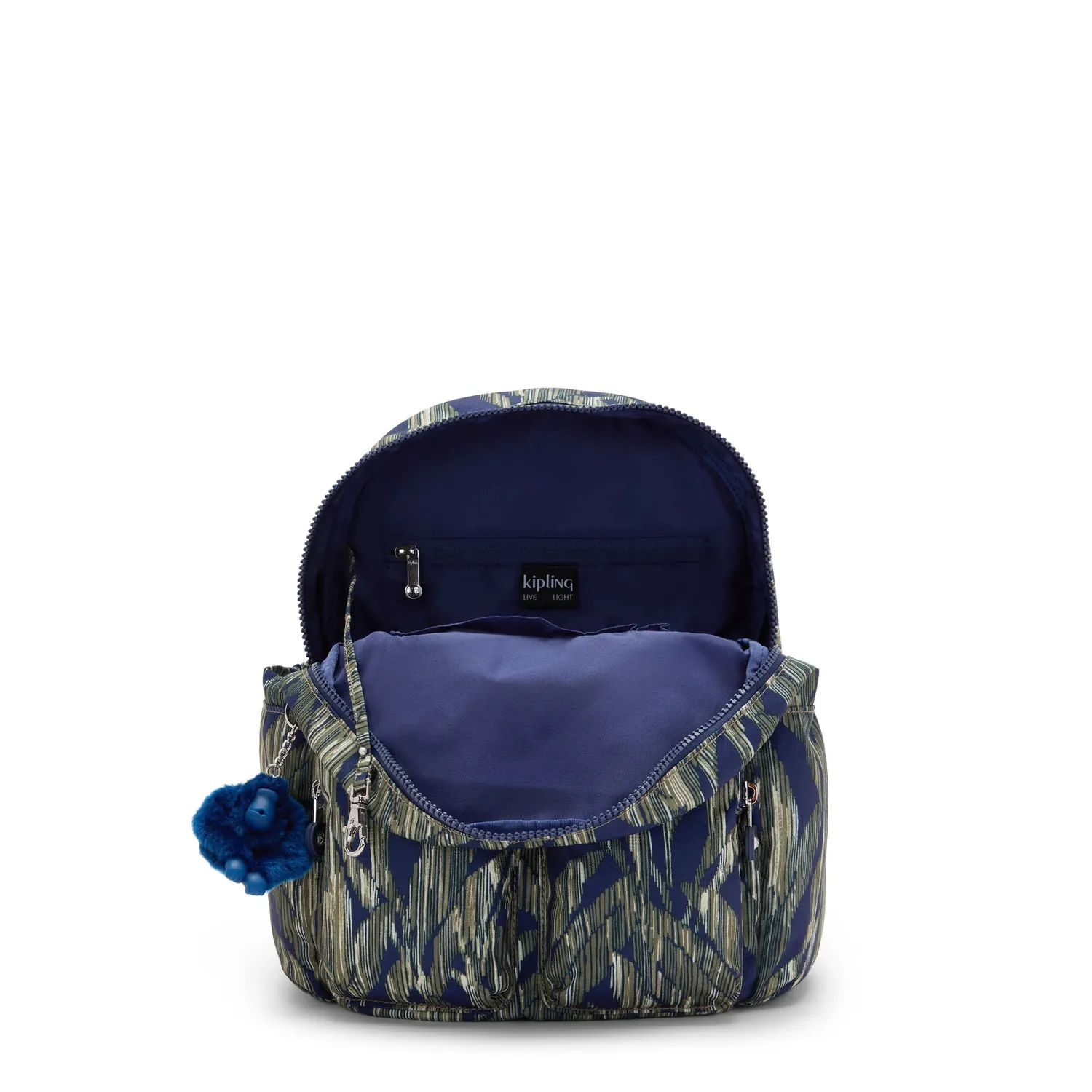 Kipling City Pocket S rugzak Striped Grasses klein klep