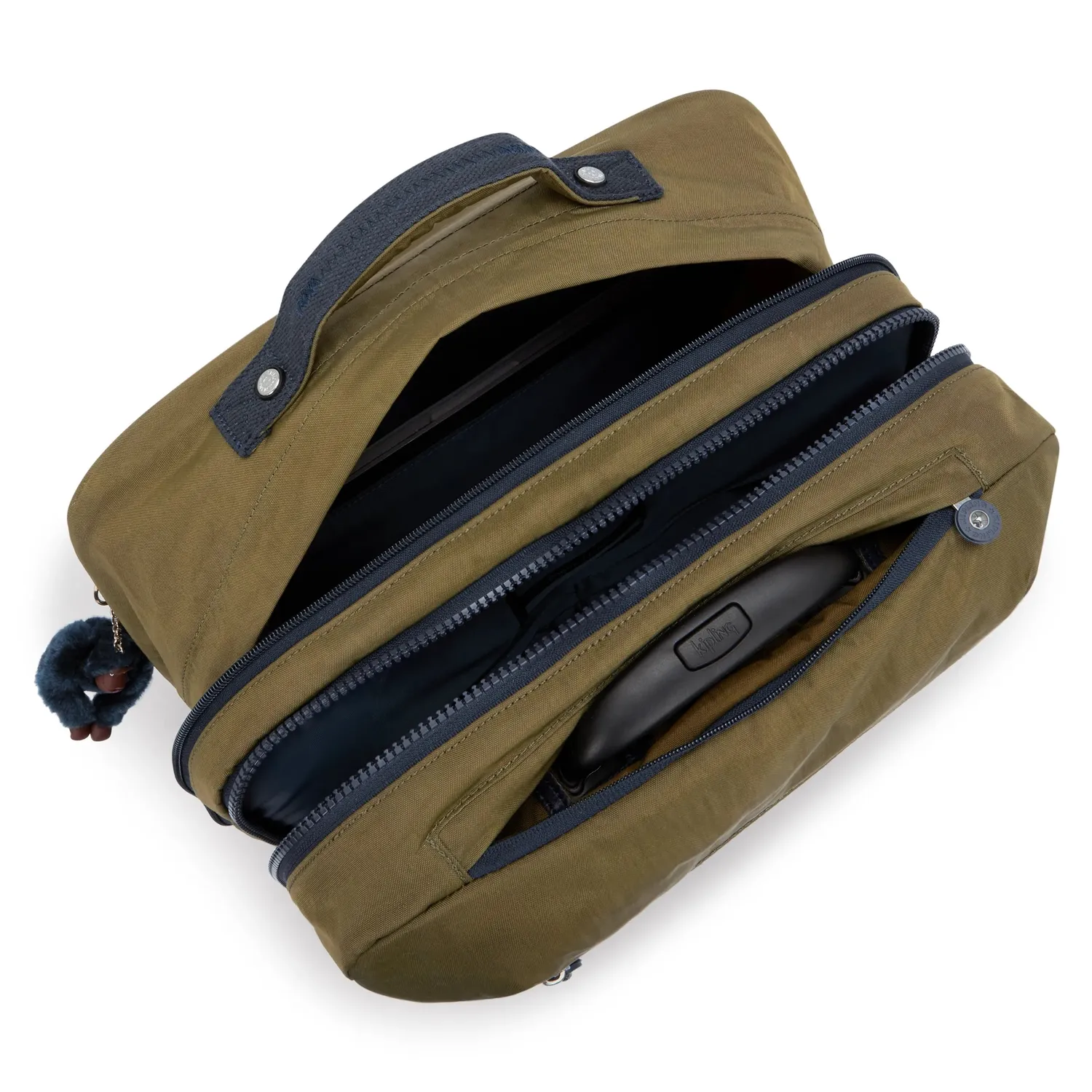 Kipling Giorno rugzak Treasure Green groot met wieltjes