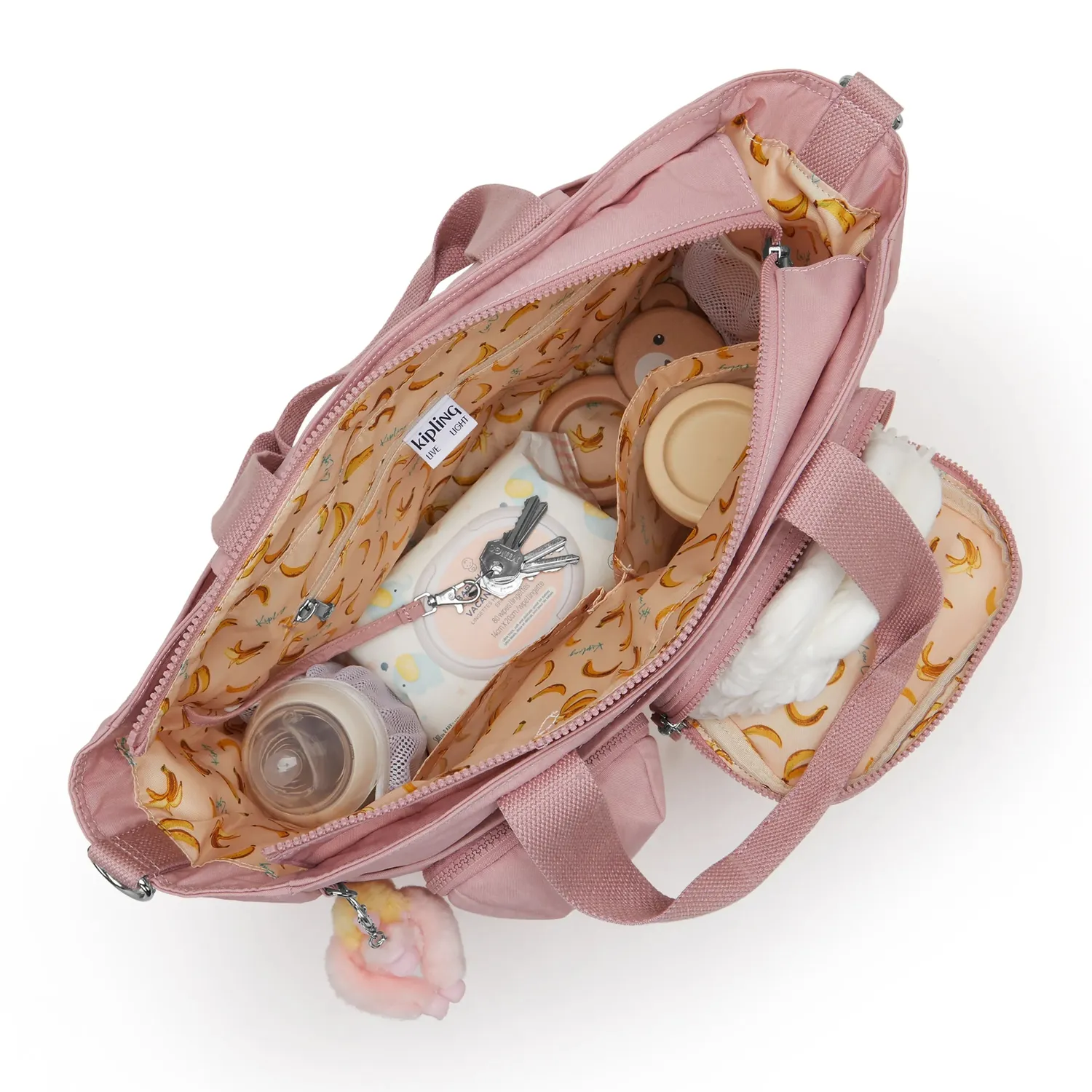 Kipling Babygear babytas Tiny Smoky Blush Medium luiervak