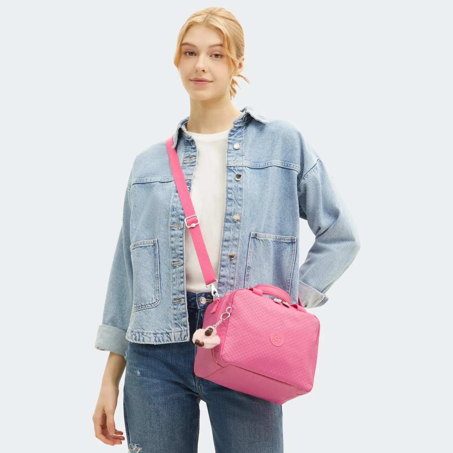 Kipling Miyo lunchtas Pink Mermaid Embossed
