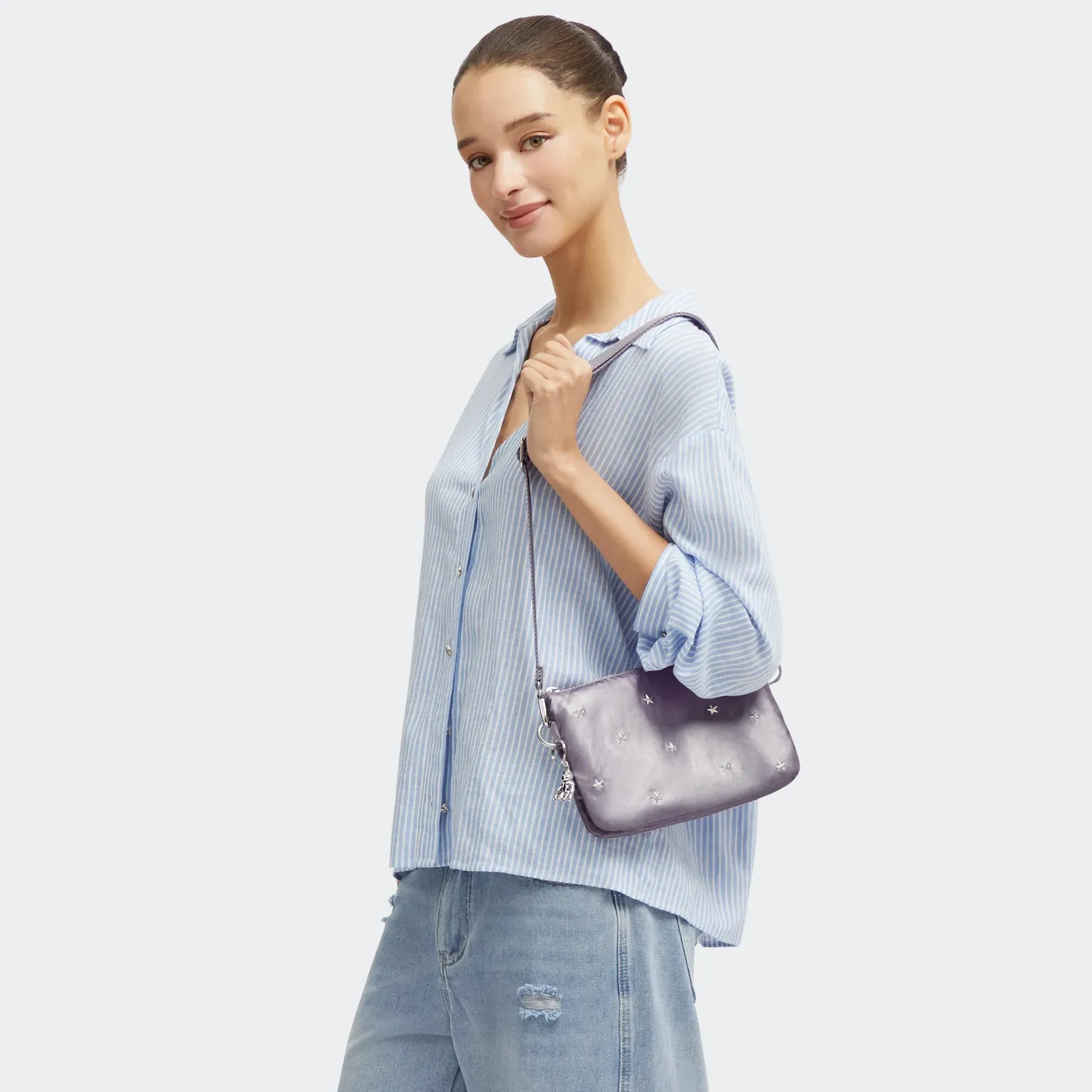 Kipling Riri crossbodytas klein Lilac Metallic Studs metallic