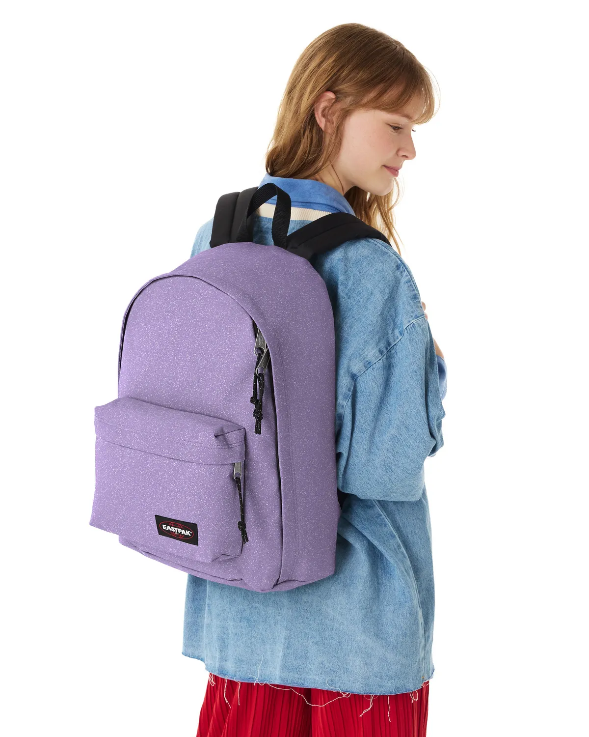 Eastpak Out Of Office rugzak Sparkly Dahlia Medium 14 inch