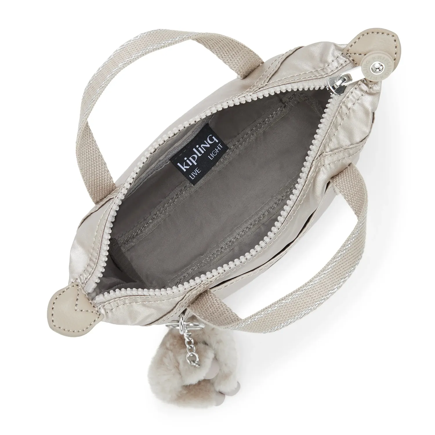 Kipling Art Compact schoudertas metallic glow klein gevoerd