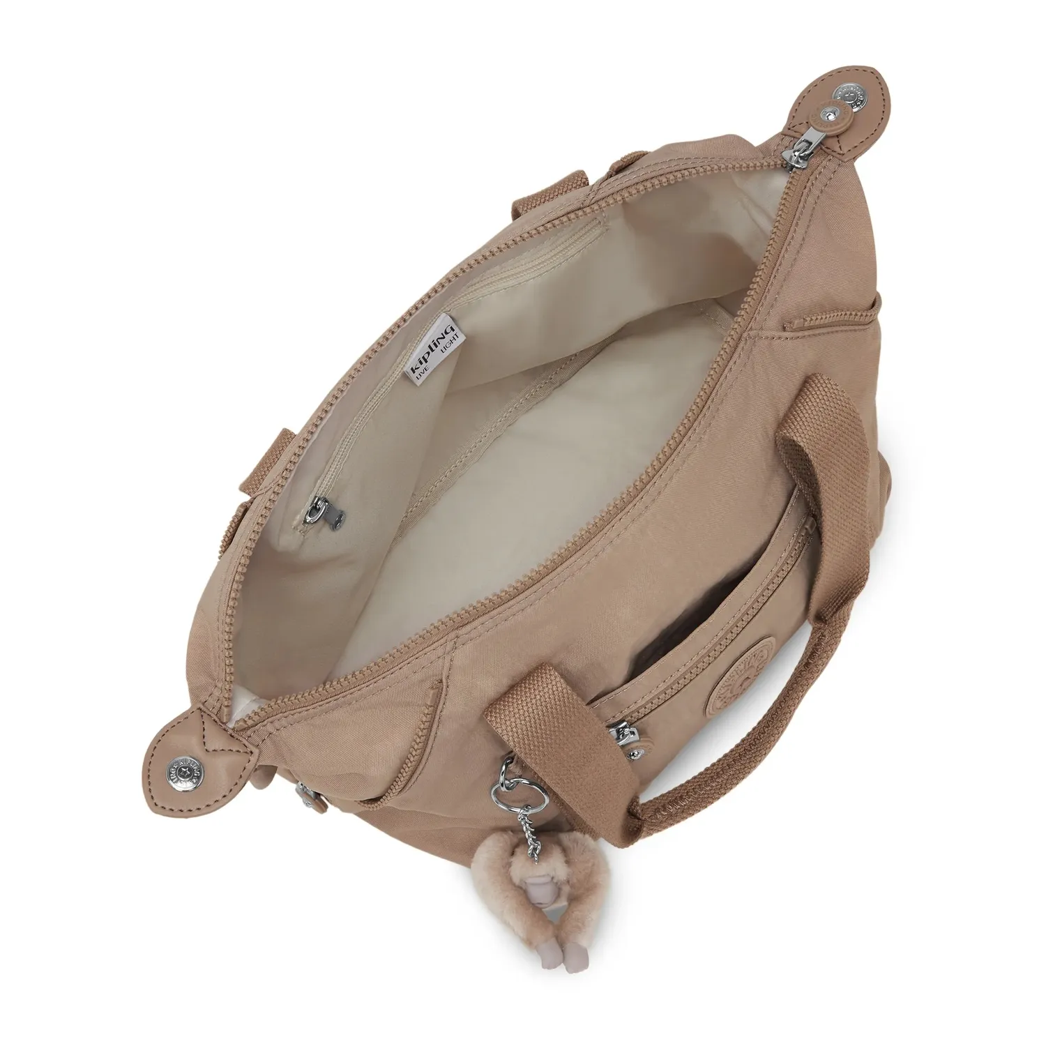 Kipling Art Mini schoudertas Tan Beige klein ruim
