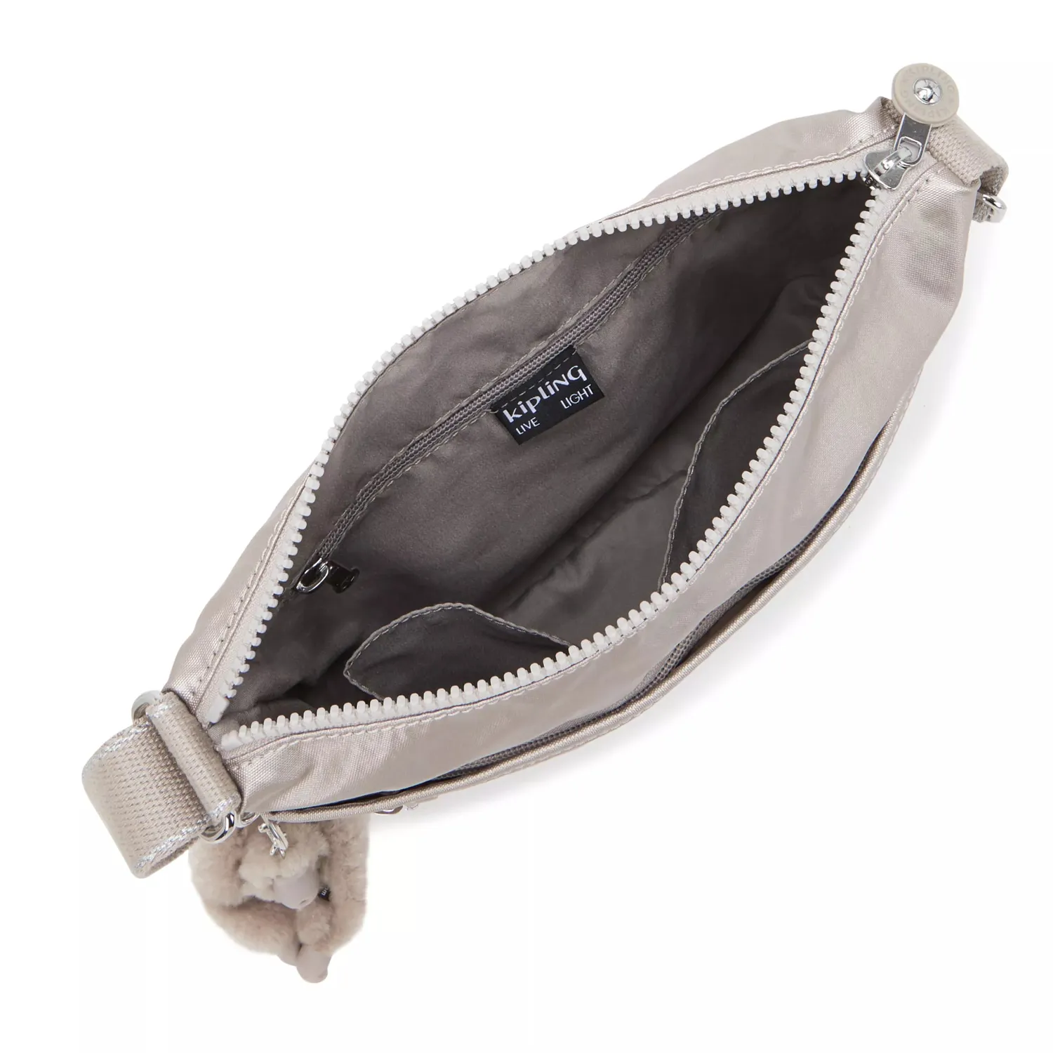 Kipling Arto crossbody tas Metallic Glow Medium glanzend