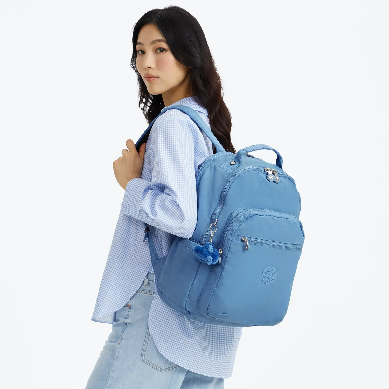 Kipling Seoul Lap rugzak Vintage Blue groot 15 inch