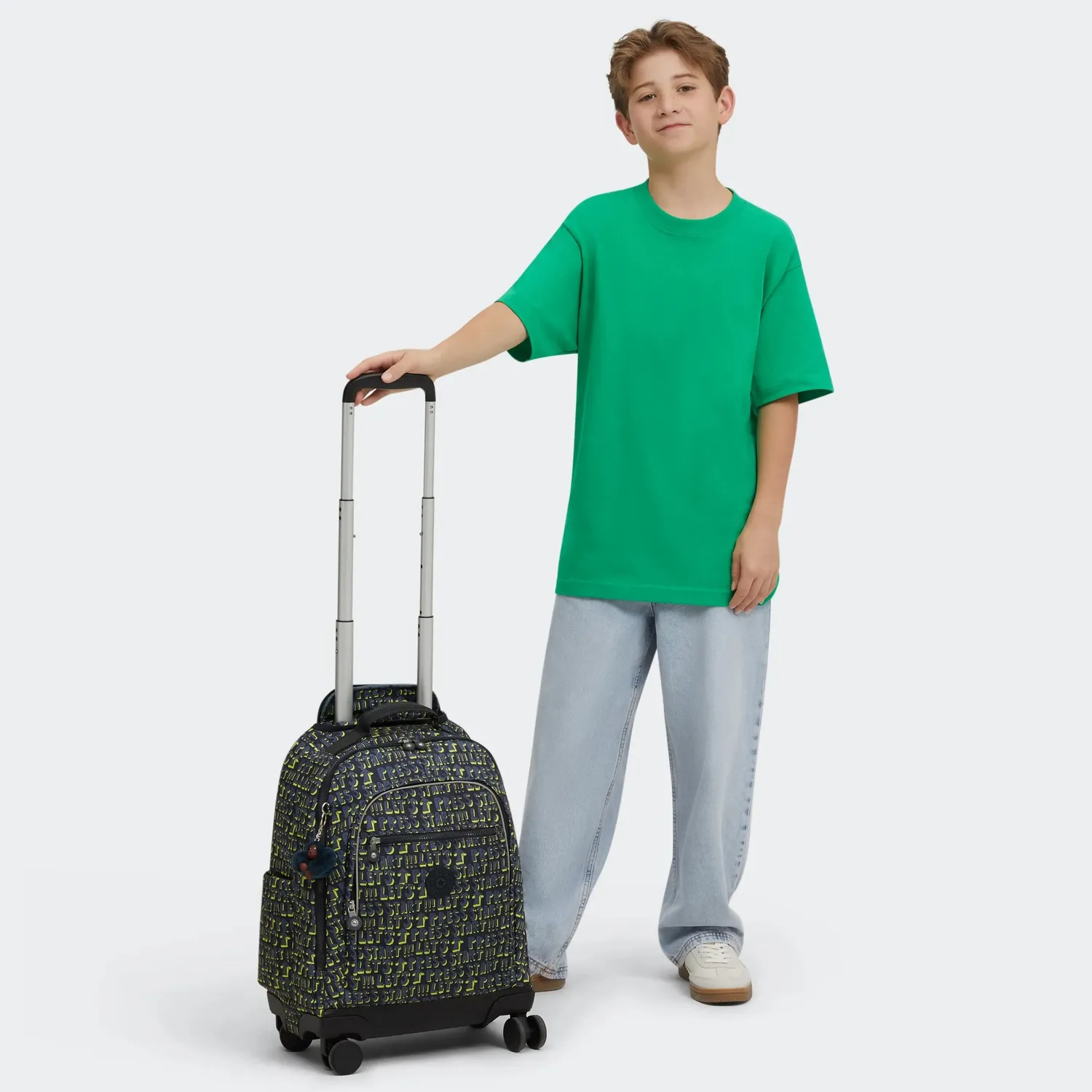 Kipling New Zea rugzak met wielen Lets Play Print Groot draagcomfort