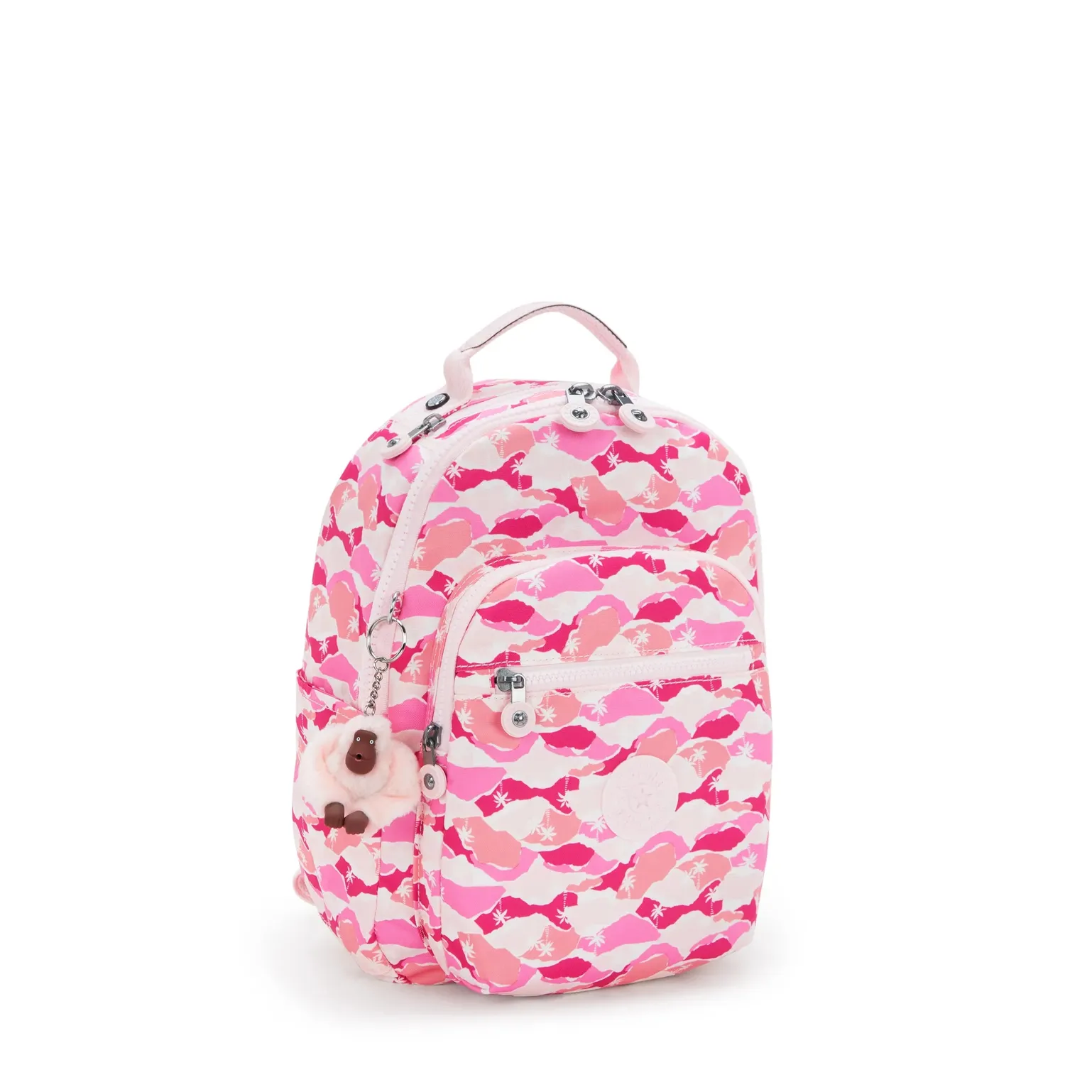 Kipling Seoul S rugzak Klein Pink Palm 11 inch