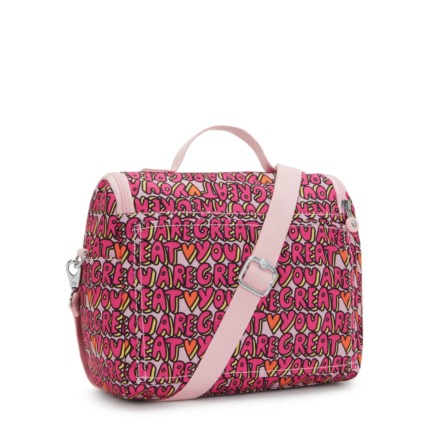 Kipling New Kichirou lunchtas Groot U R Great Print trolleybevestiging