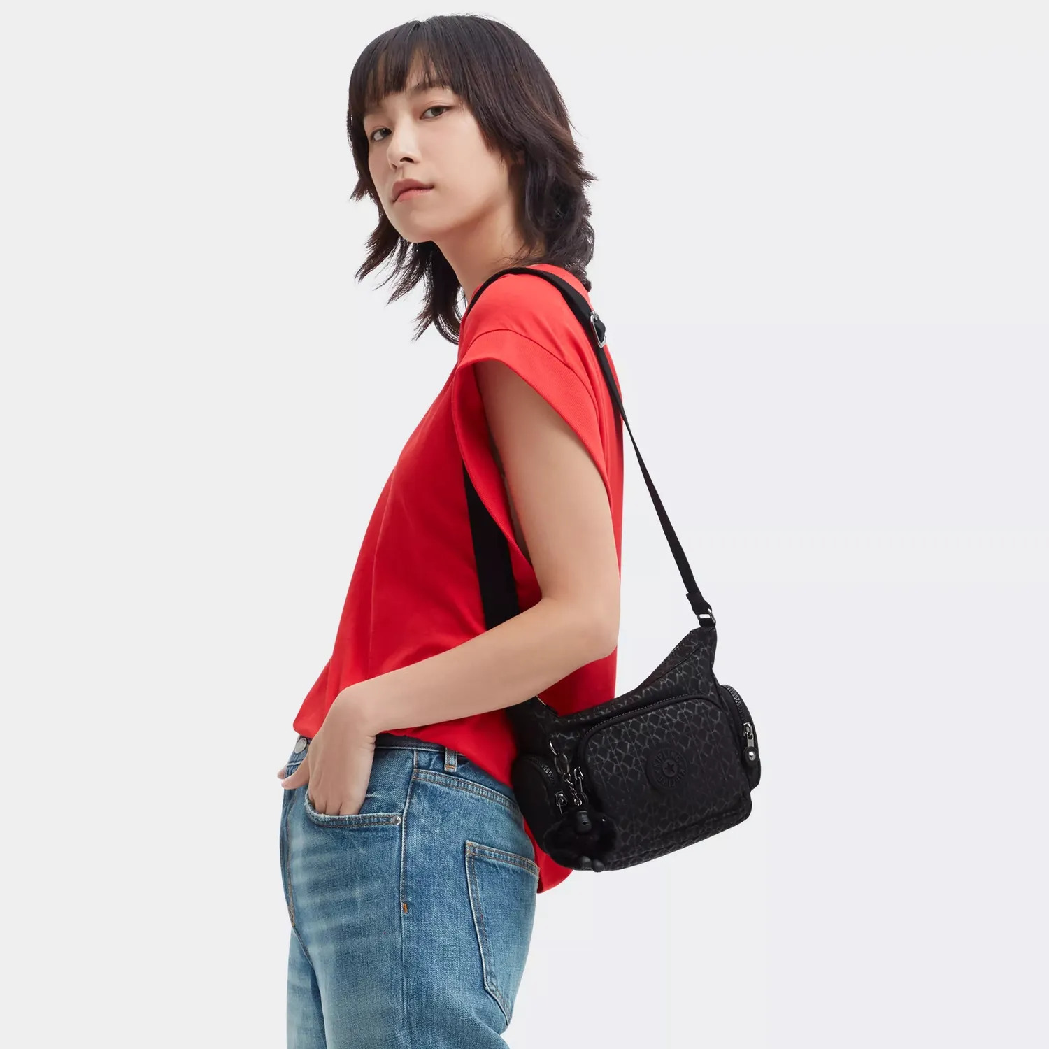 Kipling Gabbie Mini mini tas Signature Emb extra klein print