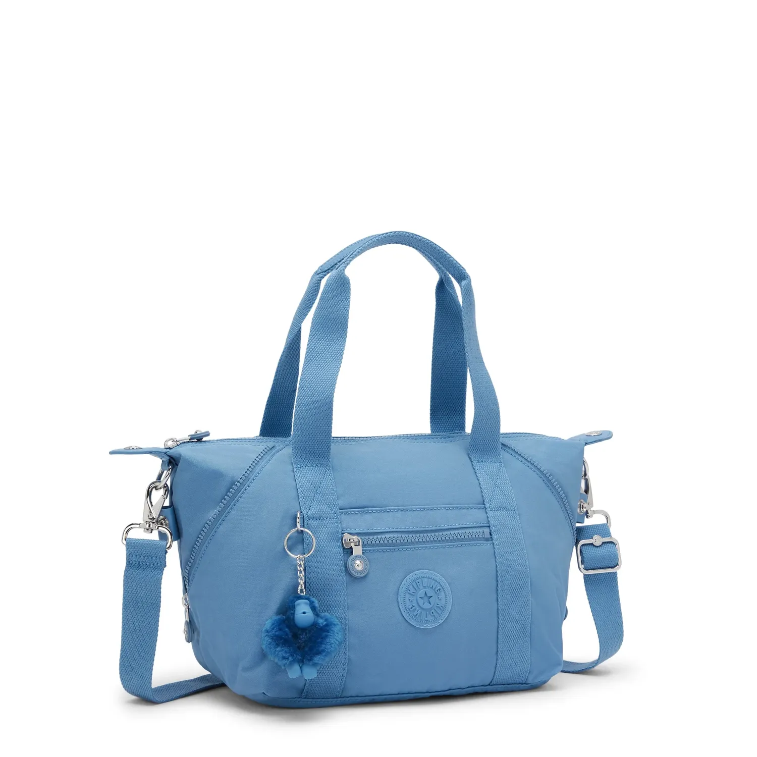 Kipling Art Mini schoudertas Vintage Blue Klein handgrepen