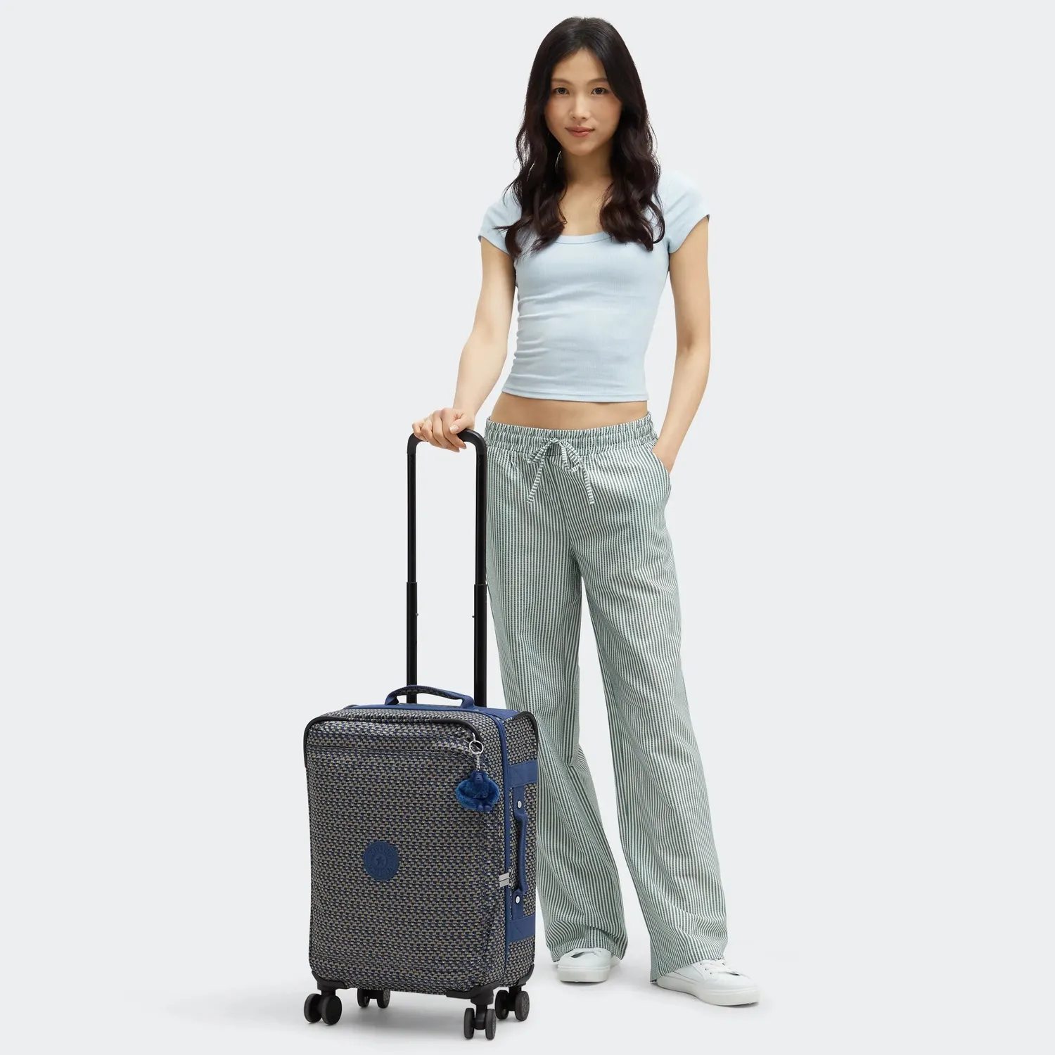 Kipling Spontaneous S Koffer Klein Blue on Wire lichtgewicht