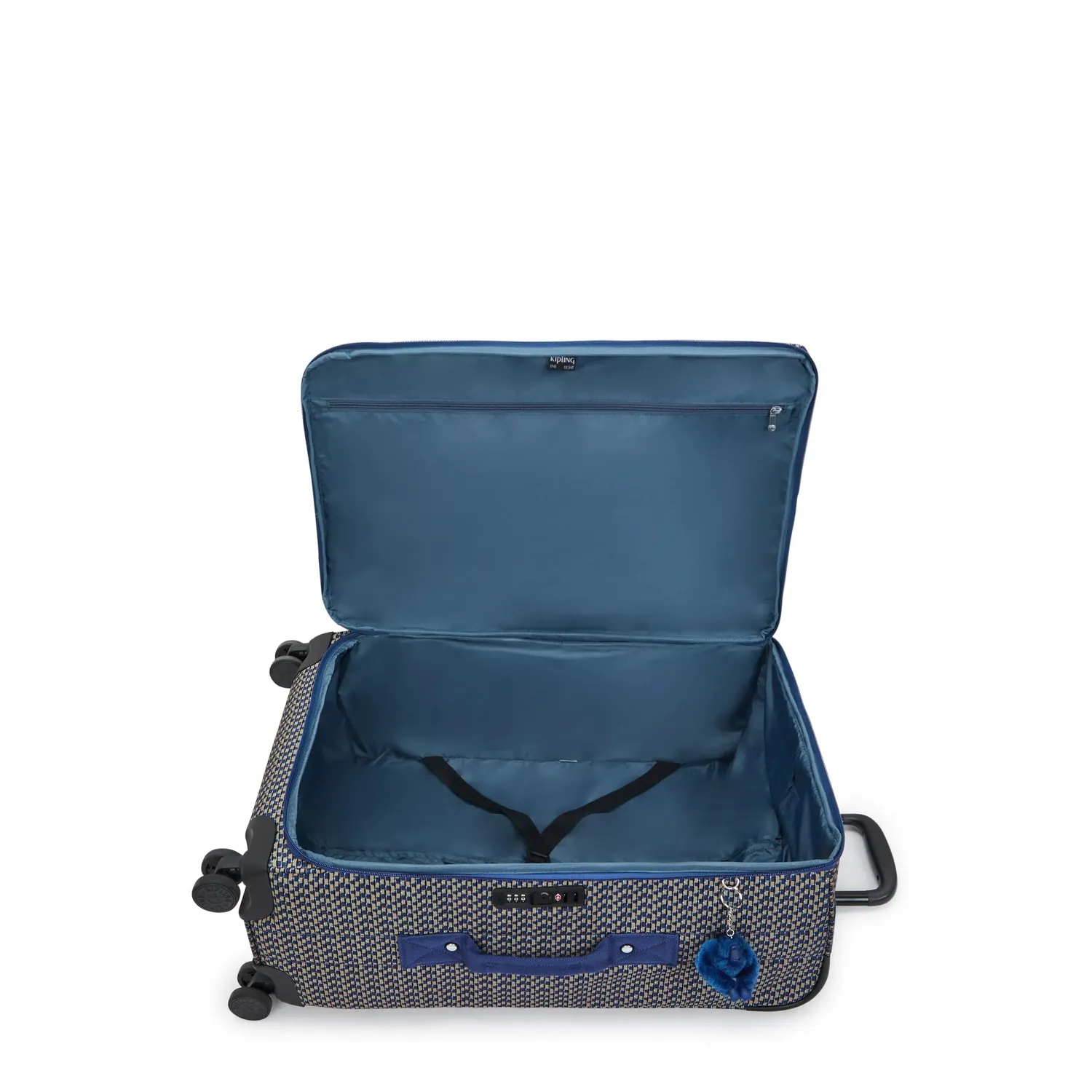 Kipling Jet M koffer medium Blue on Wire met TSA-slot