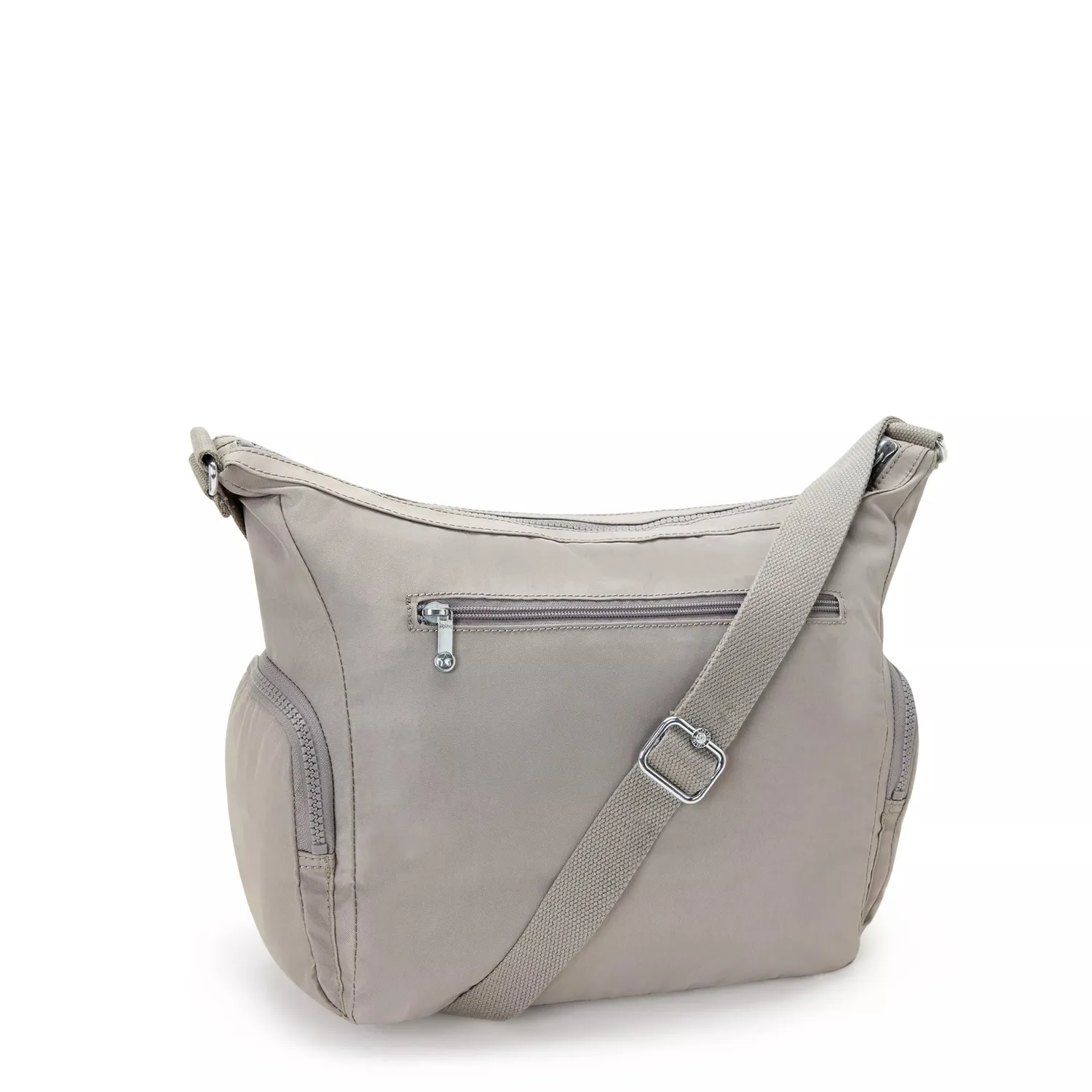 Kipling Gabbie crossbody tas Grey Gris medium met ritsvakken