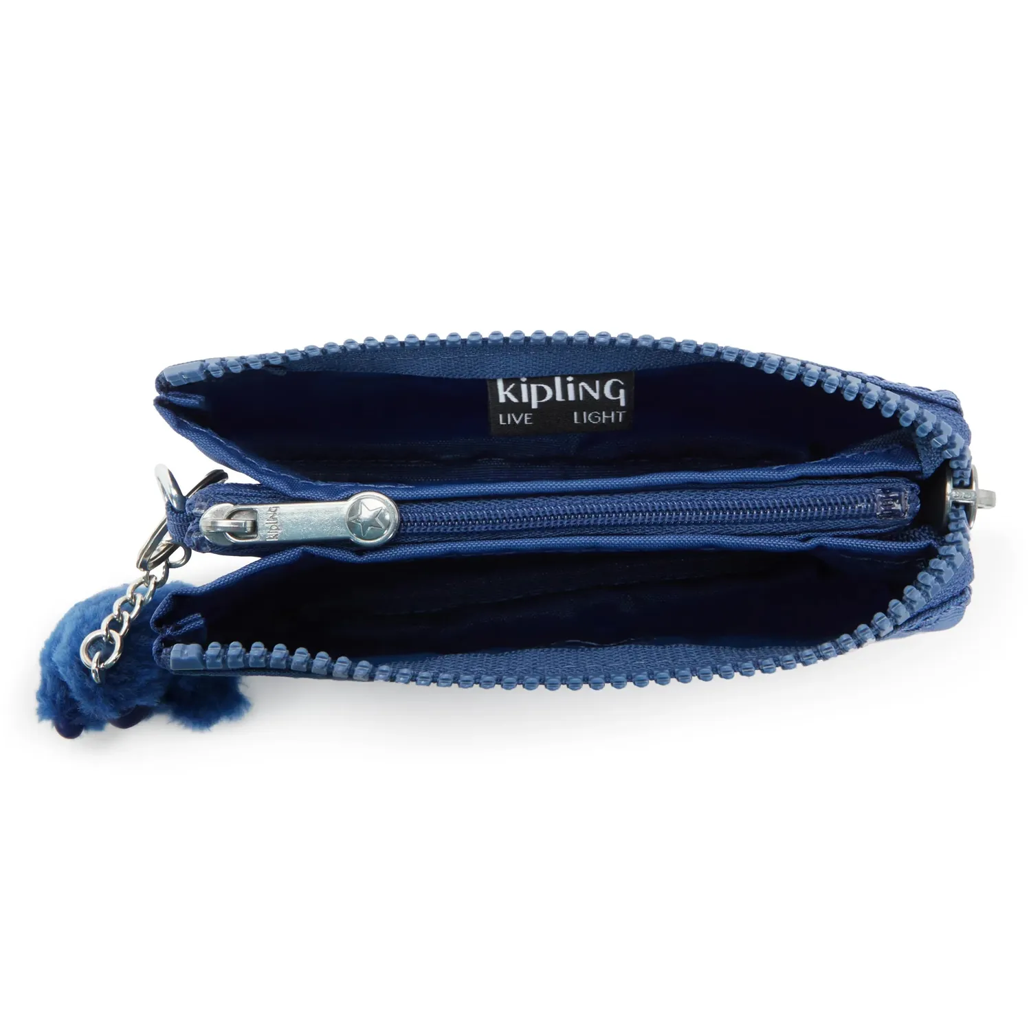 Kipling Creativity S portemonnee Casual Blue klein met ritsvak