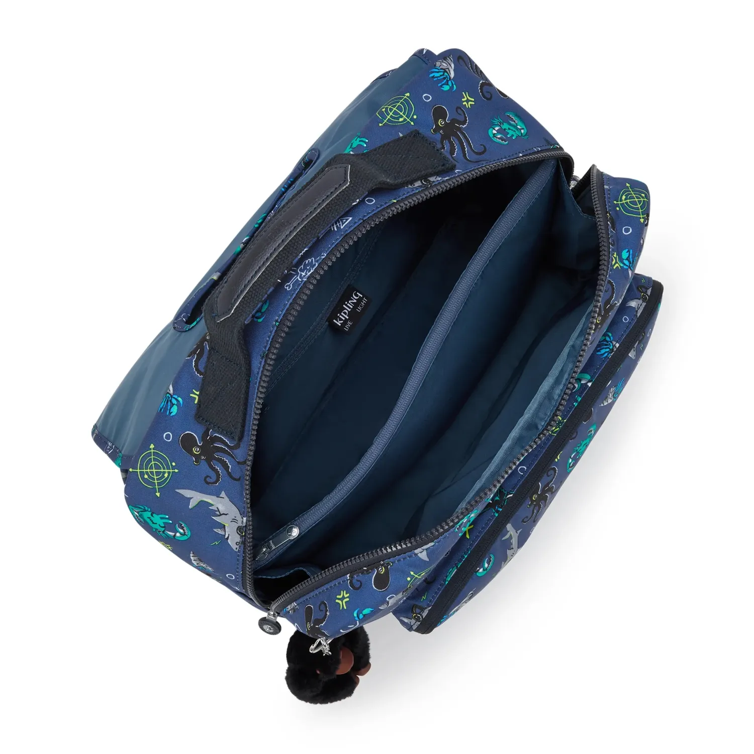 Kipling Codie L schooltas Undersea Party groot A4