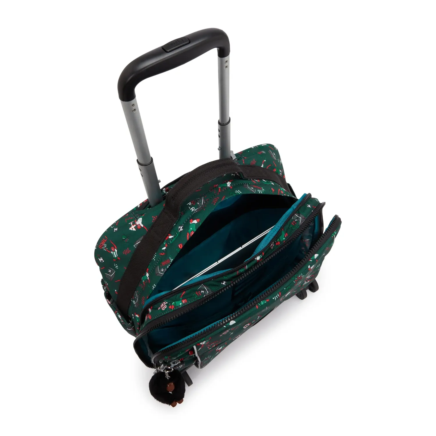 Kipling New Storia schooltas met wielen Soccer Print groot laptopvak