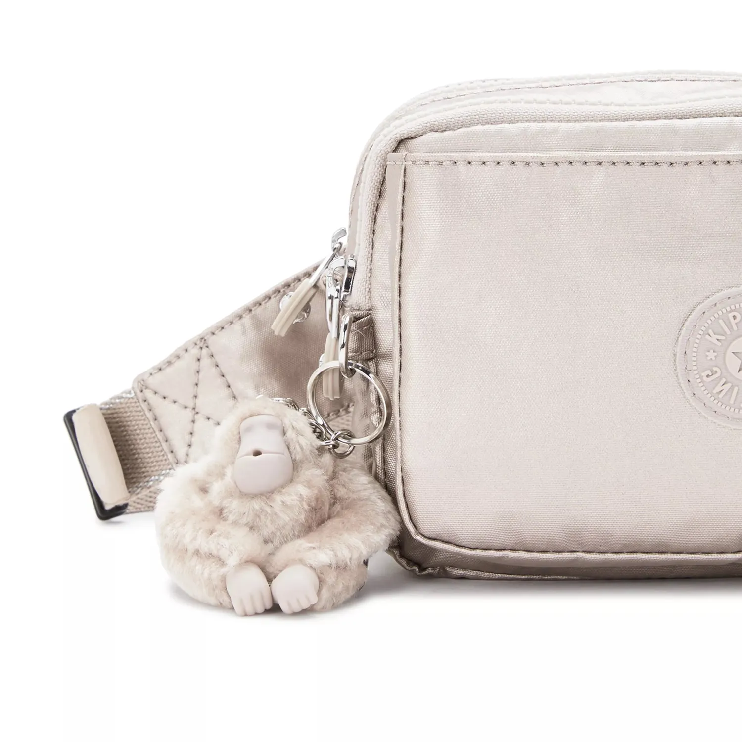 Kipling Abanu Multi crossbody tas Klein Metallic Glow 2 vakken