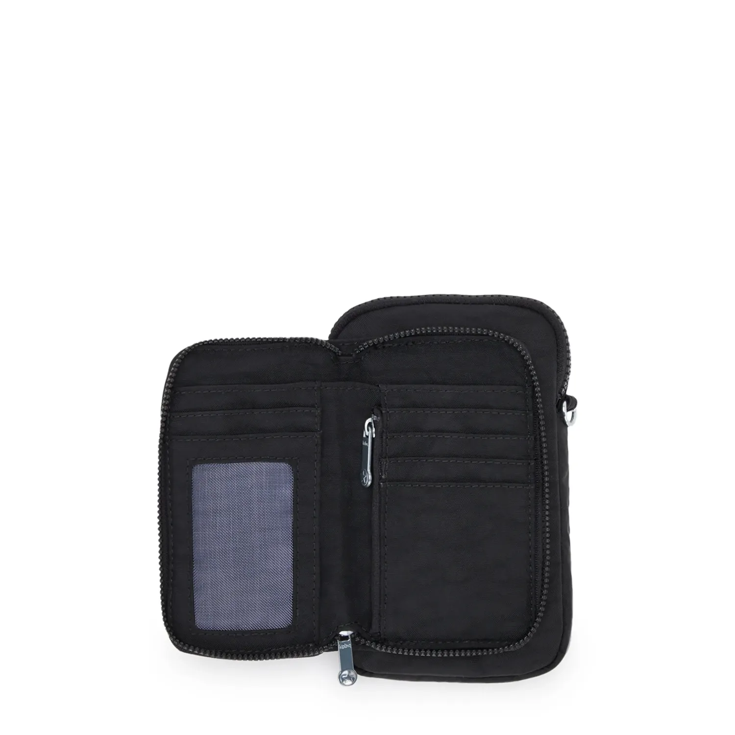 Kipling Telmo portemonnee Black Noir klein met riem