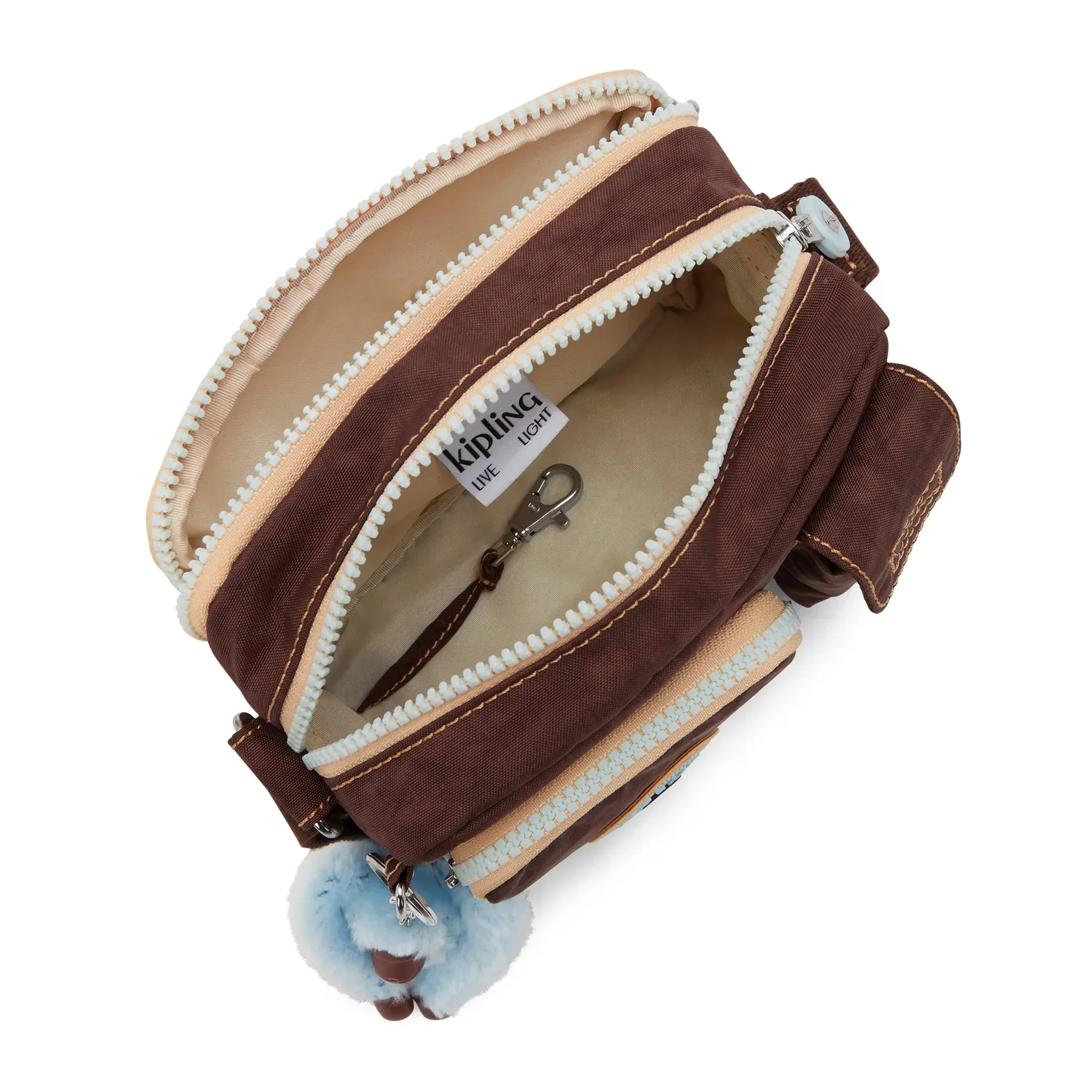 Kipling Abanu S Energy tas Energy Brown Klein verstelbaar