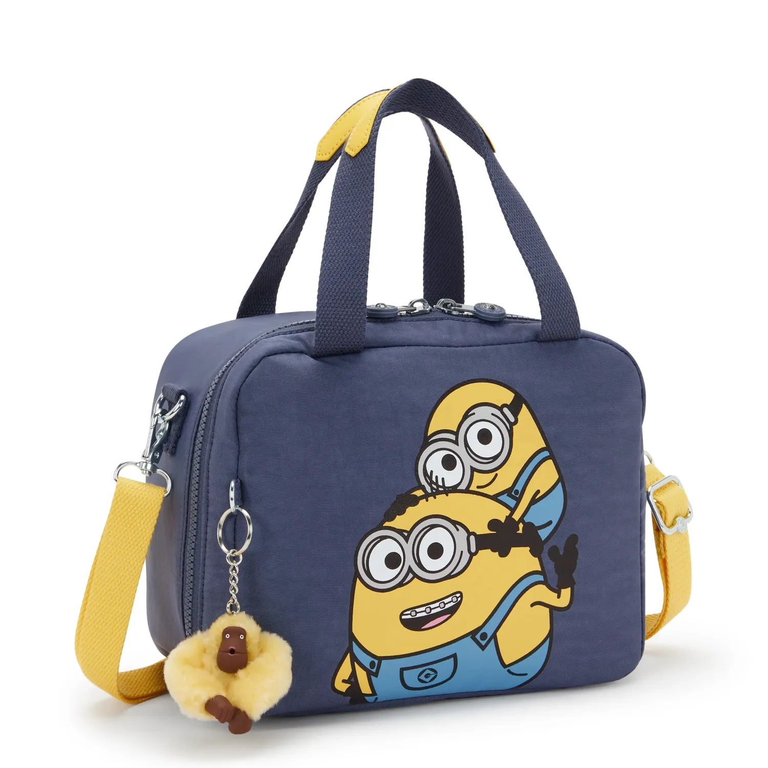 Kipling Miyo Print lunchtas groot dungaree blue Minions