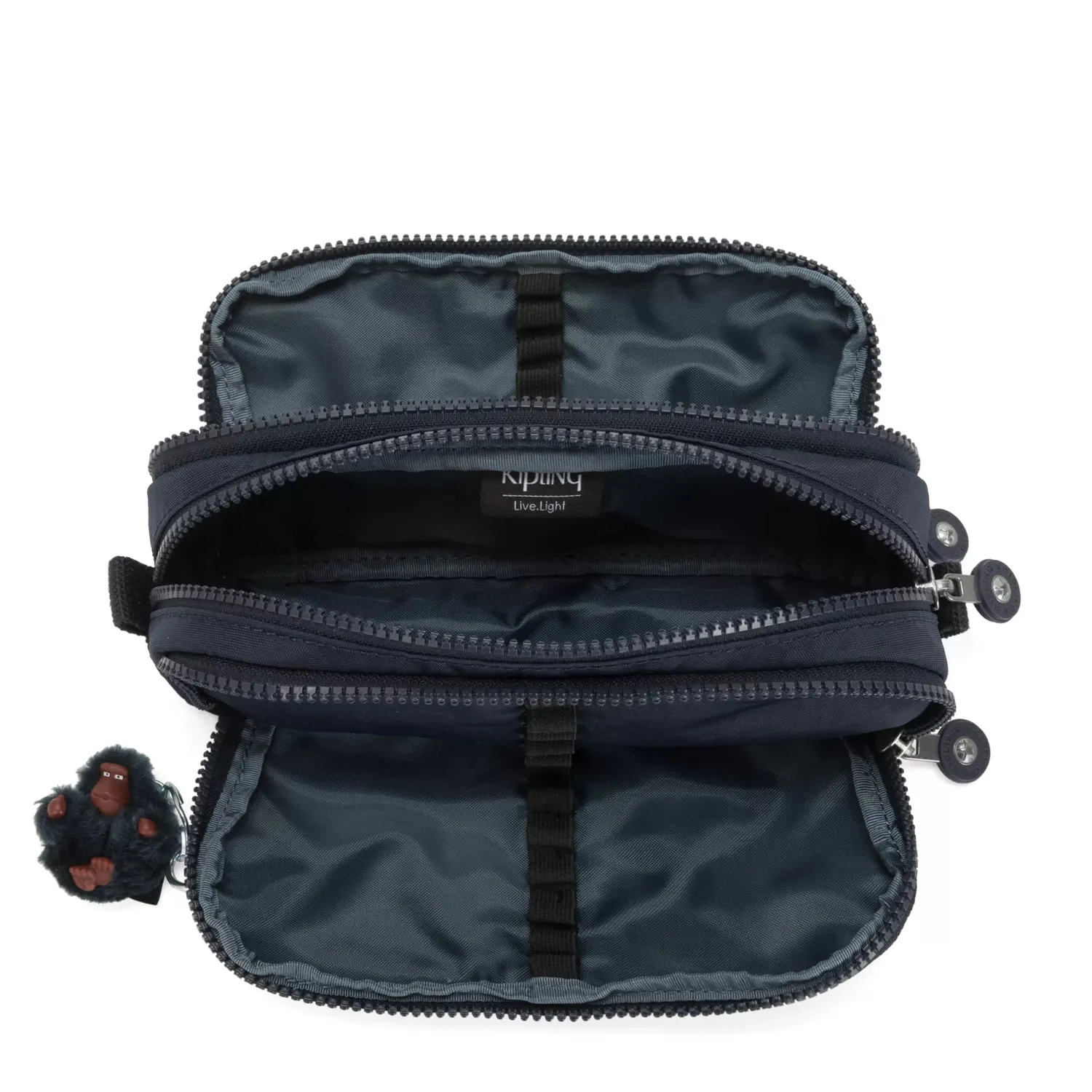 Kipling Gitroy pennenzak groot True Blue Tonal blauw