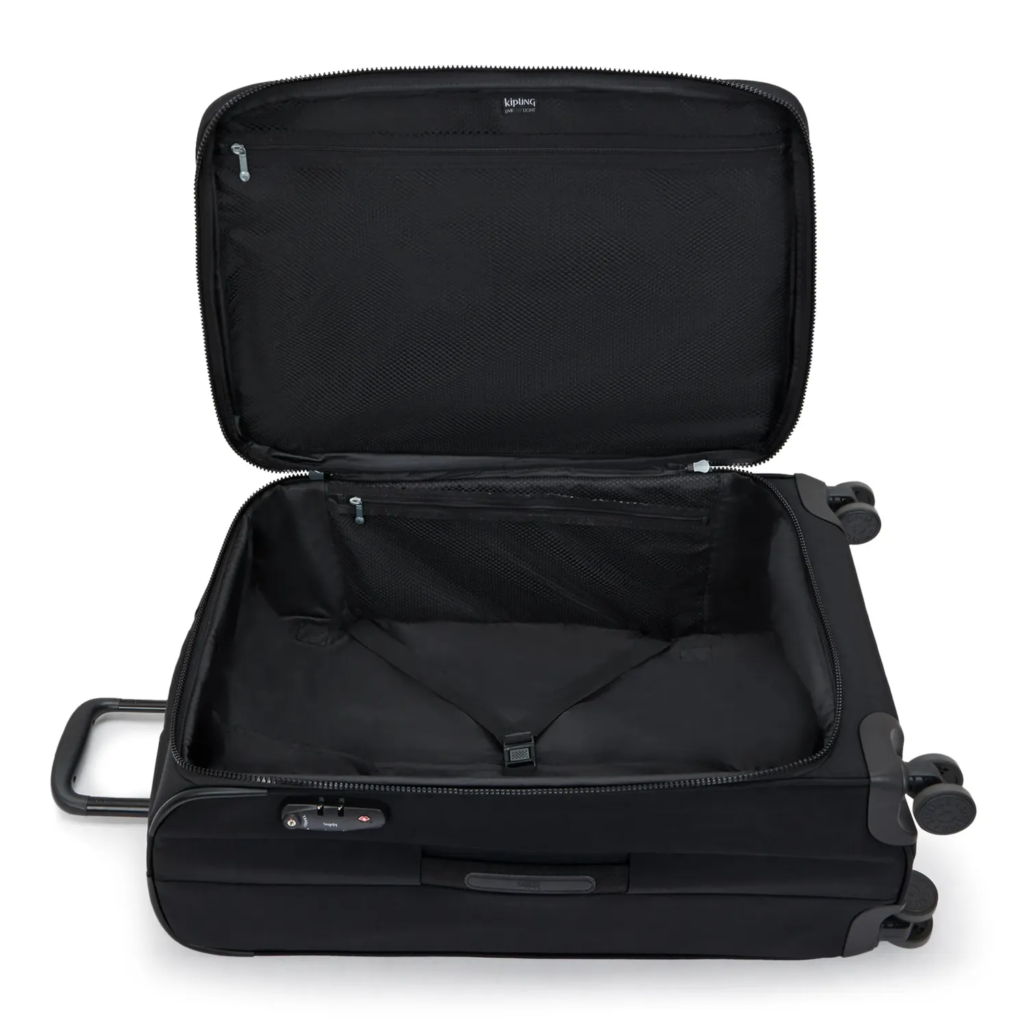 Kipling New Youri Spin M koffer Medium Black Noir TSA-slot