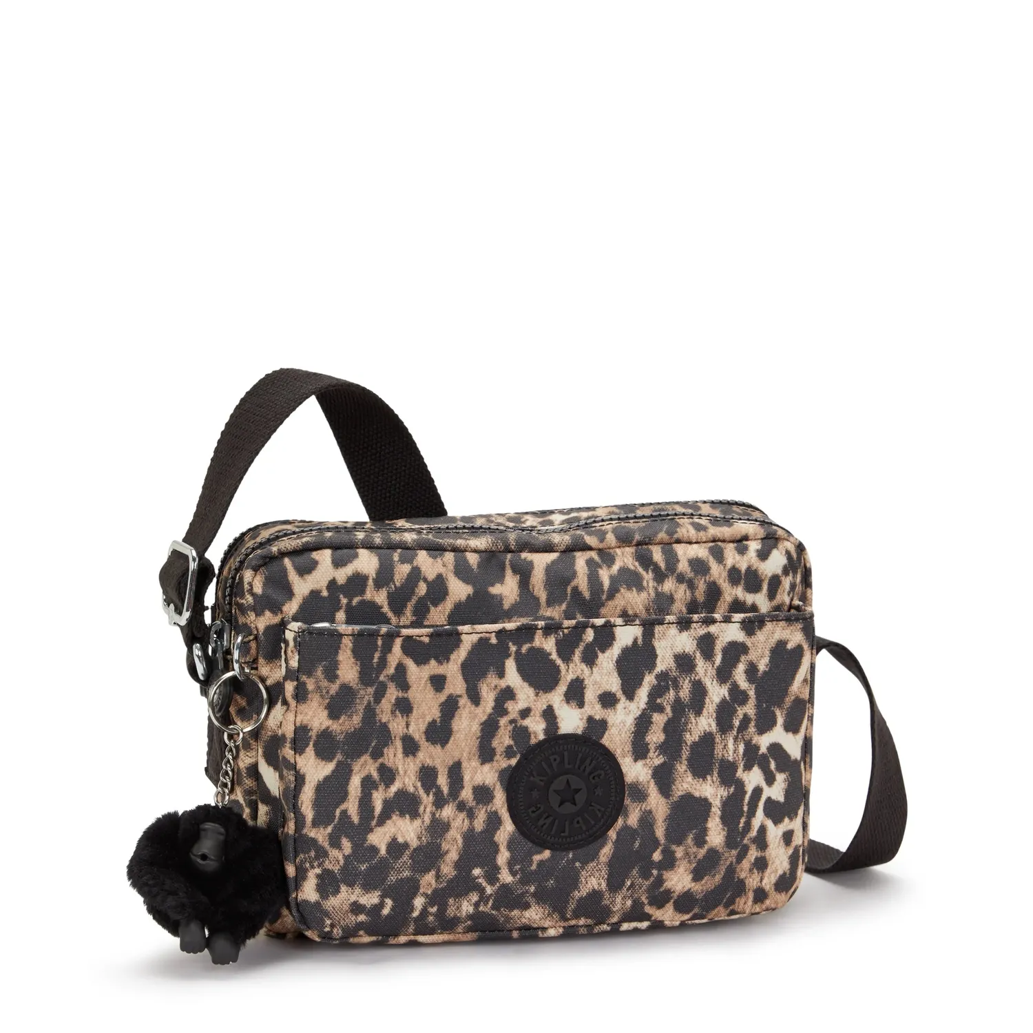 Kipling Abanu M schoudertas Medium Wild Leopard dierenprint