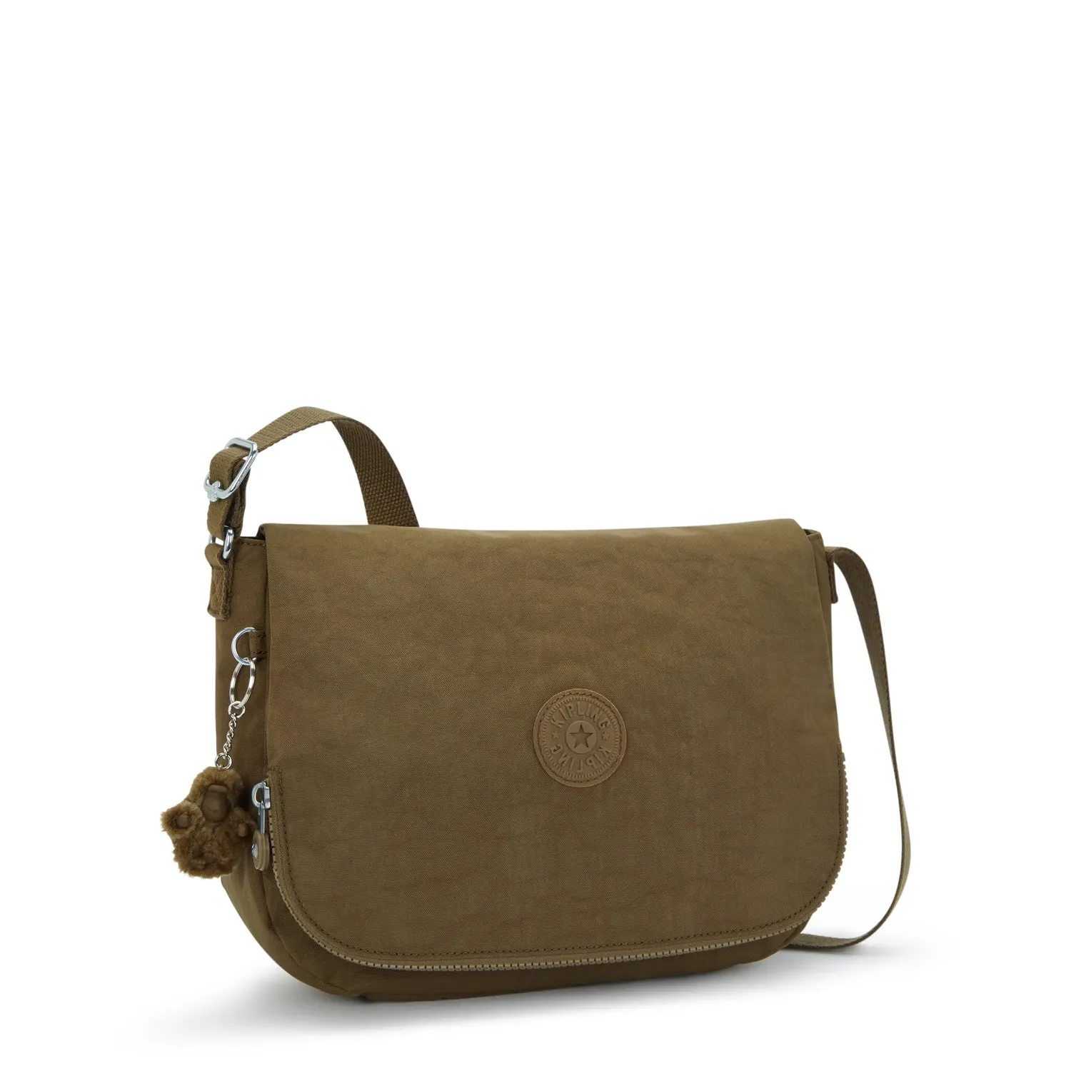 Kipling Earthbeat M schoudertas Smooth Khaki medium licht