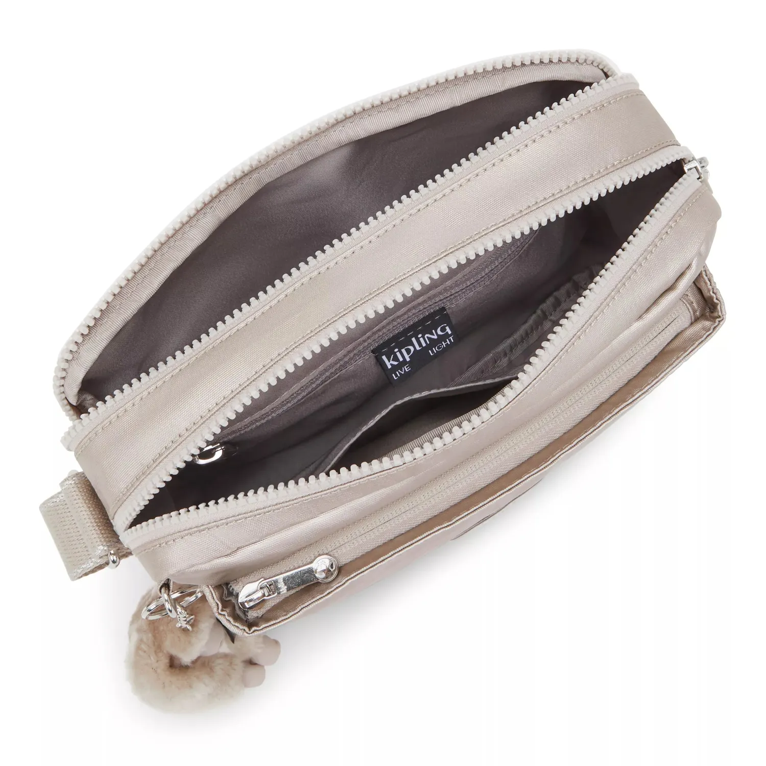 Kipling Abanu M crossbody medium metallic glow schoudertas