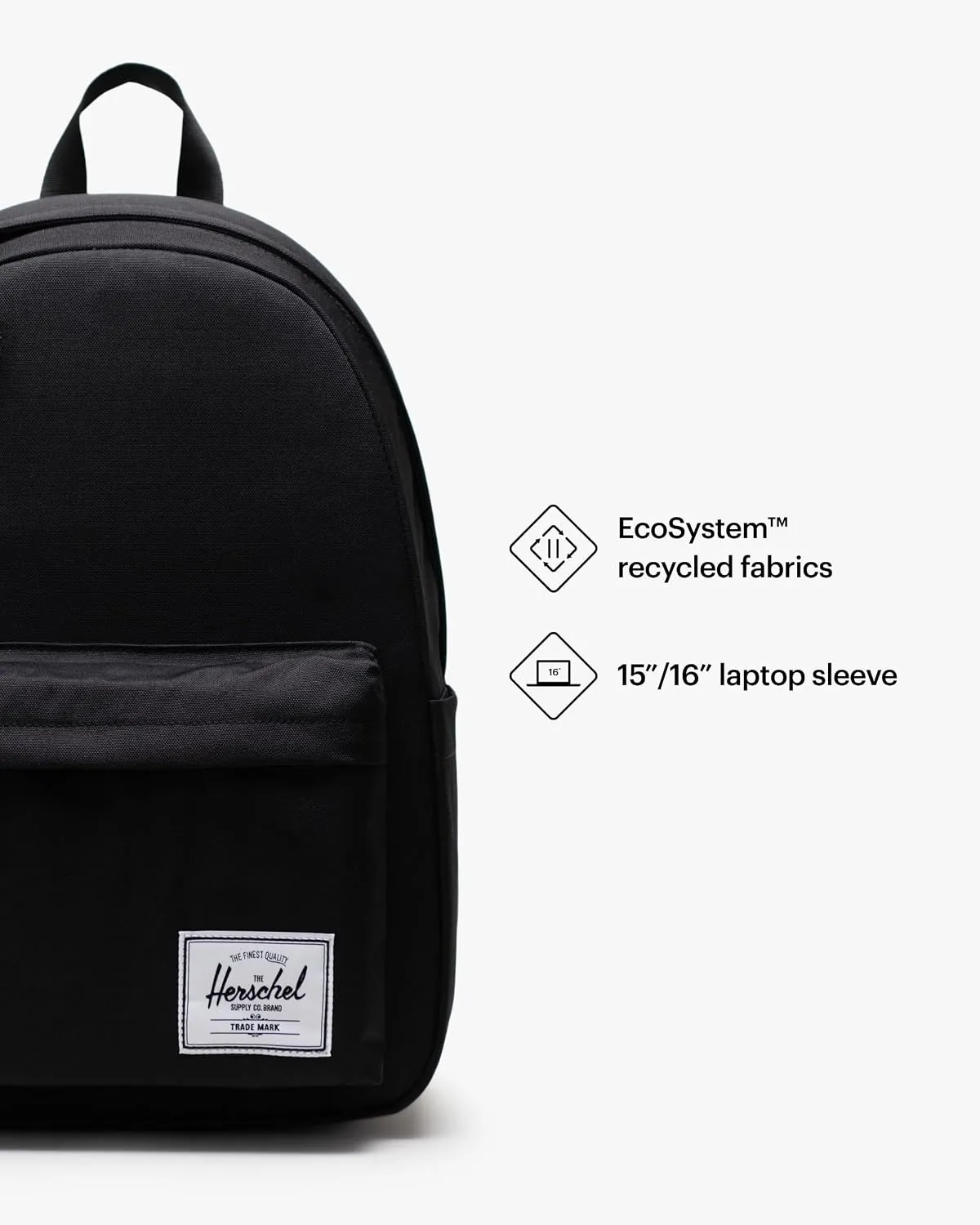 Herschel Classic rugzak 20L Raven Crosshatch compact