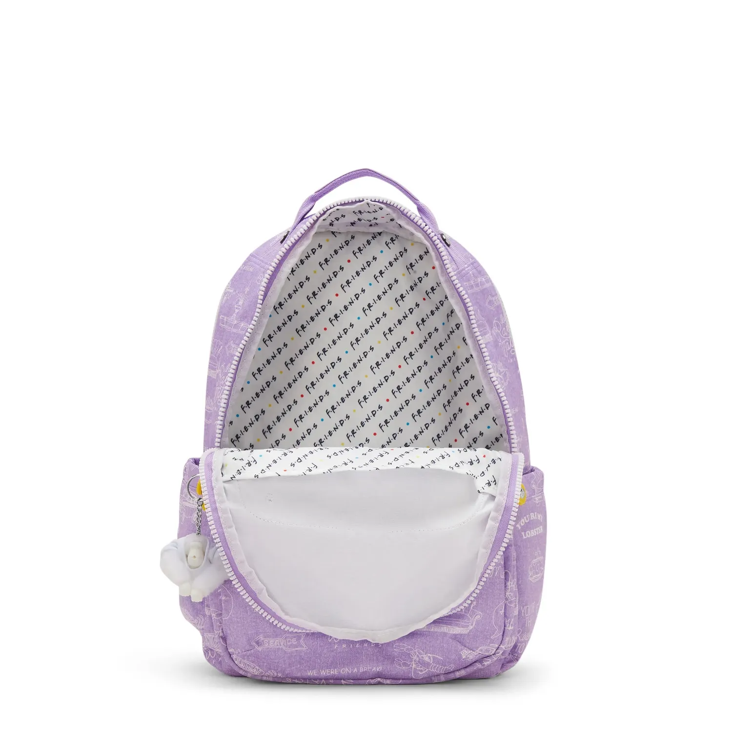 Kipling Seoul Lap rugzak Groot Framed Lilac Friends 15 inch