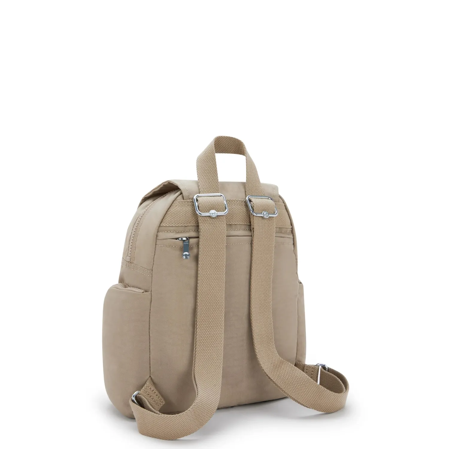 Kipling City Zip Mini rugzak Soft Taupe extra klein met ritsvakken