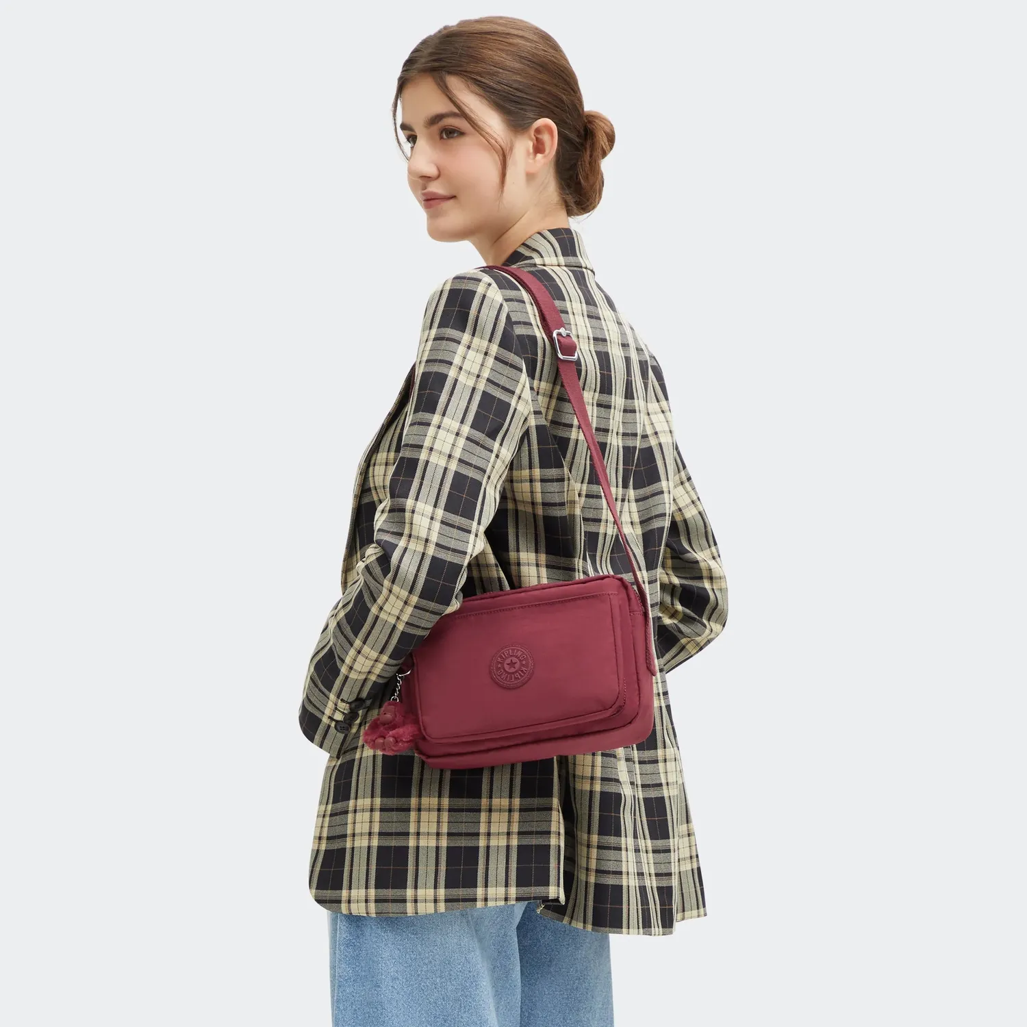 Kipling Abanu M tas Medium Lounge Wine crossbody