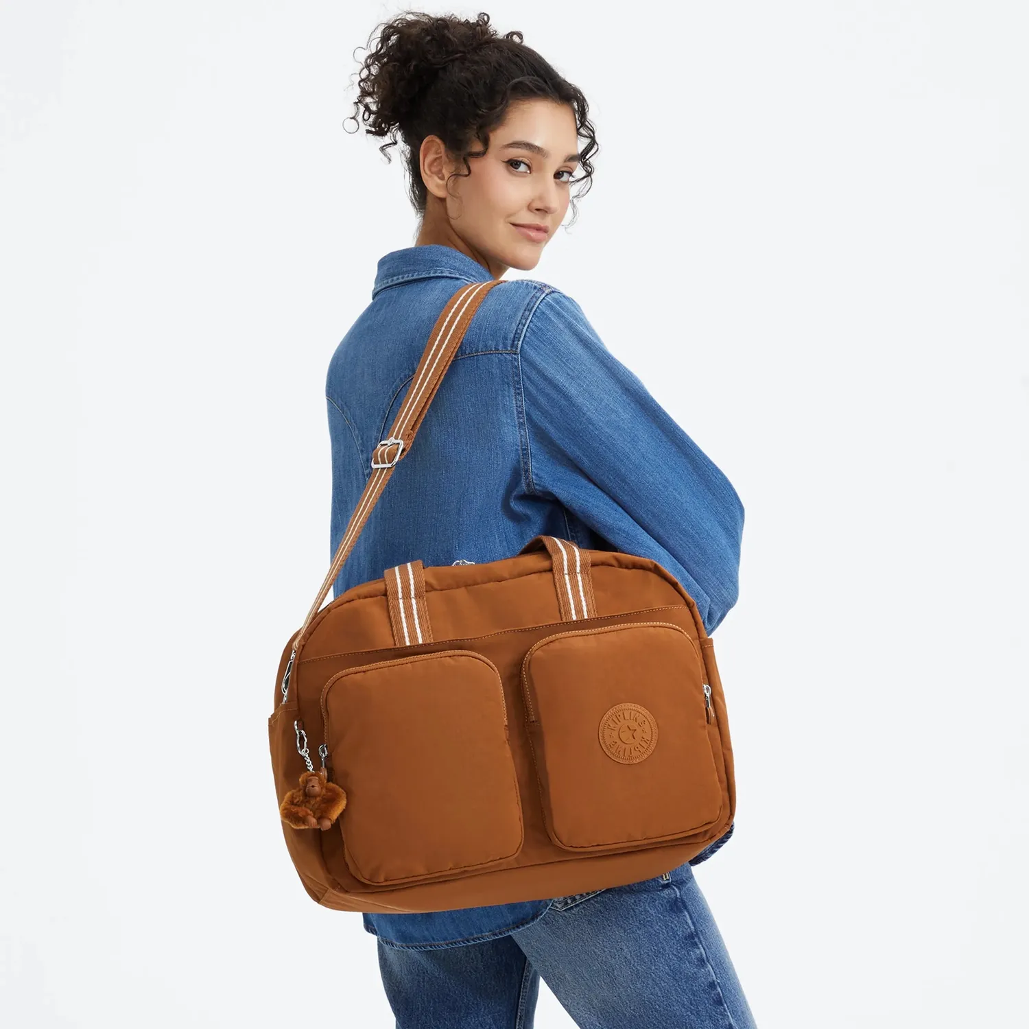 Kipling Defea XL weekendtas Medium Stylish Mokka laptopvak