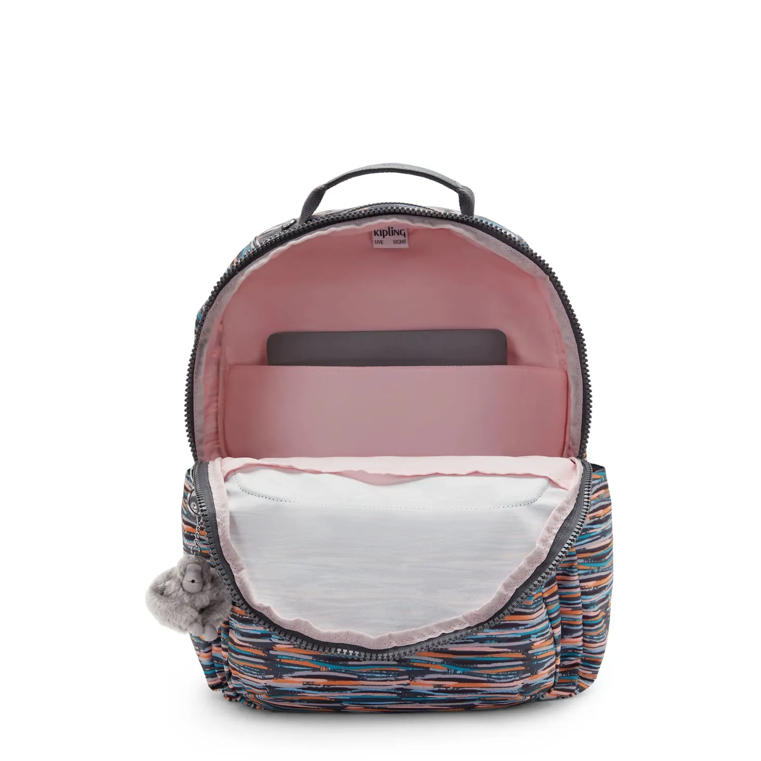 Kipling Seoul rugzak Groot Mineral Stripes licht